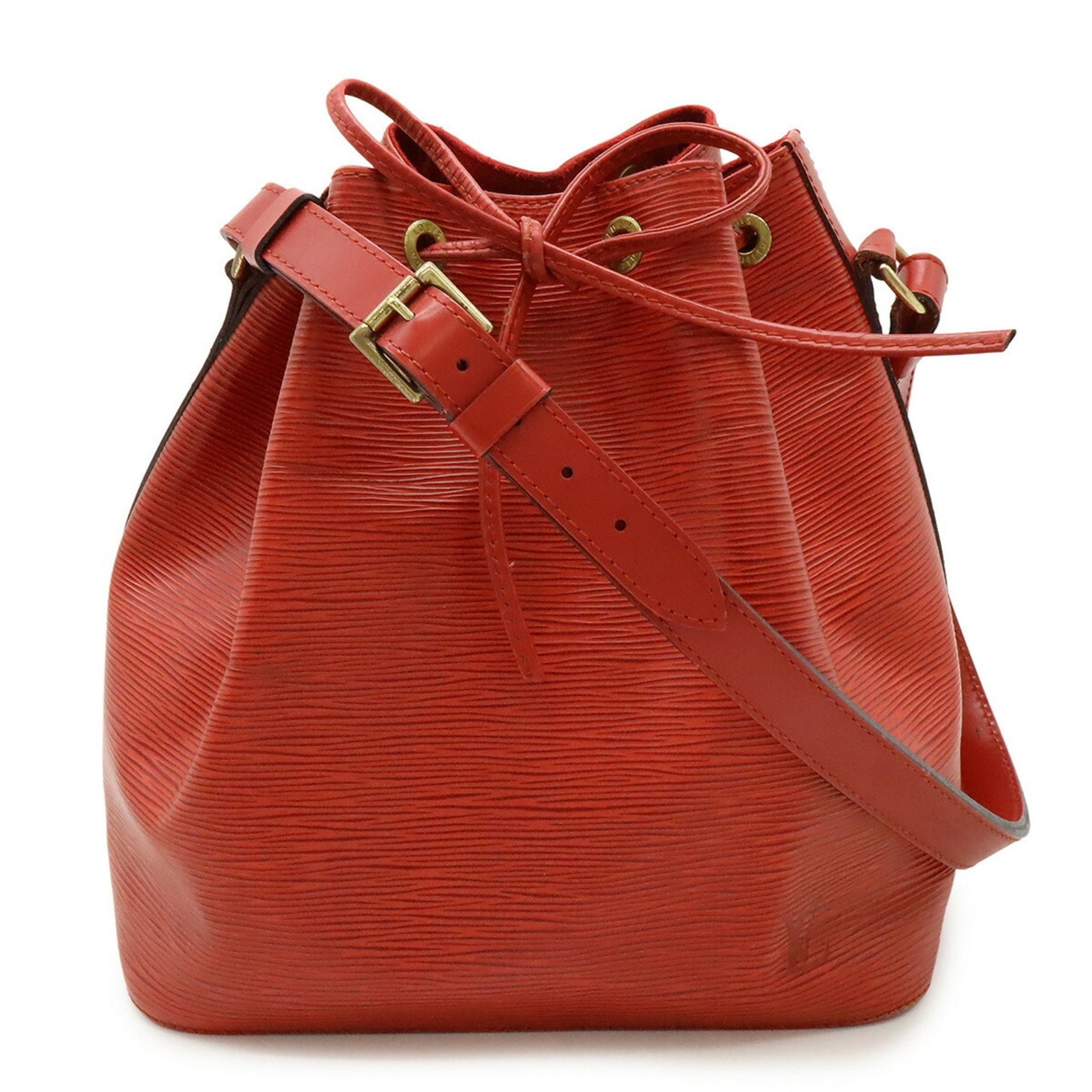 LOUIS VUITTON Epi Petit Noe Shoulder Bag in Castilian Red Leather