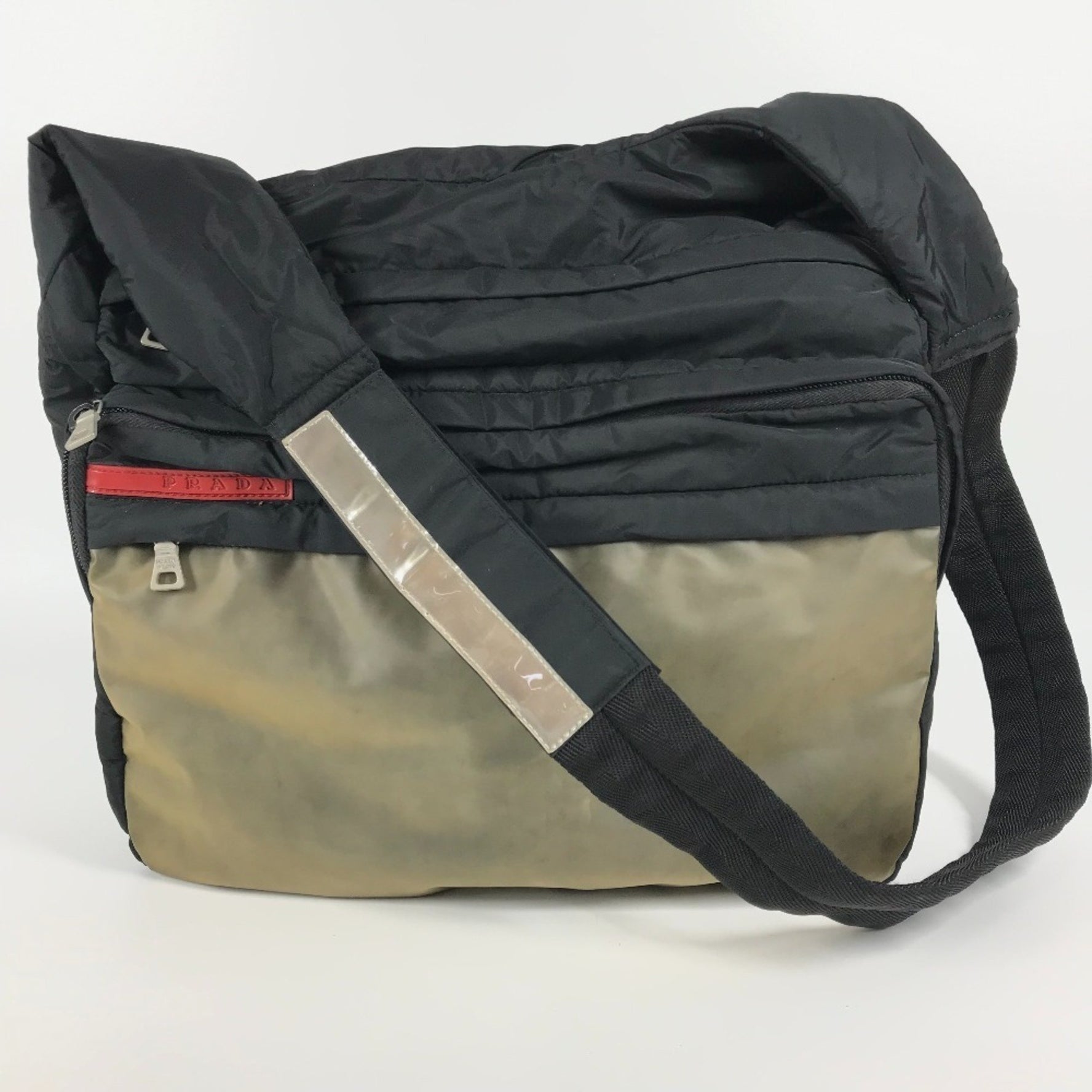 PRADA logo bag, crossbody, pochette, shoulder nylon, men's