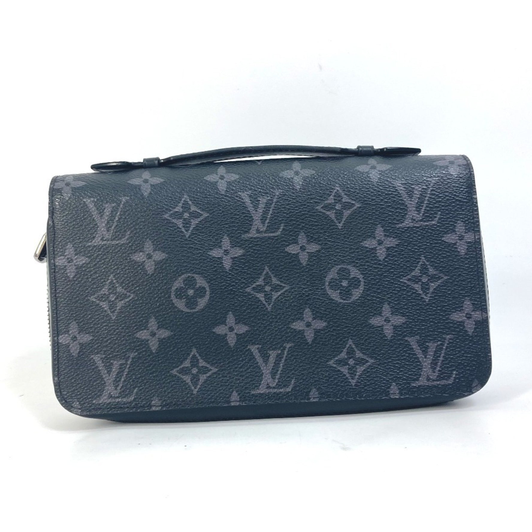 Louis Vuitton Monogram Eclipse Zippy XL Travel Case Round Long Wallet Canvas