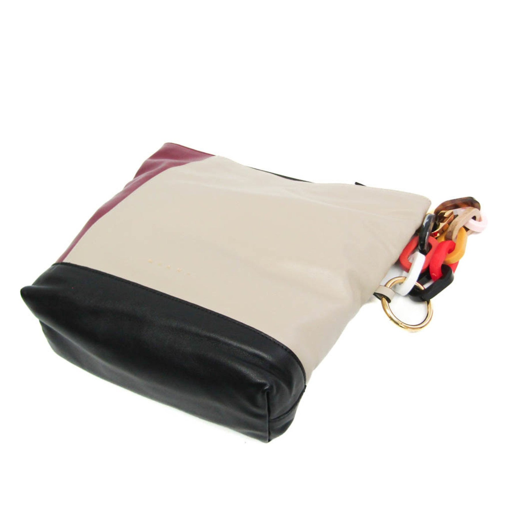 Marni Leather Clutch Bag Beige,Black,Bordeaux,Multi-color
