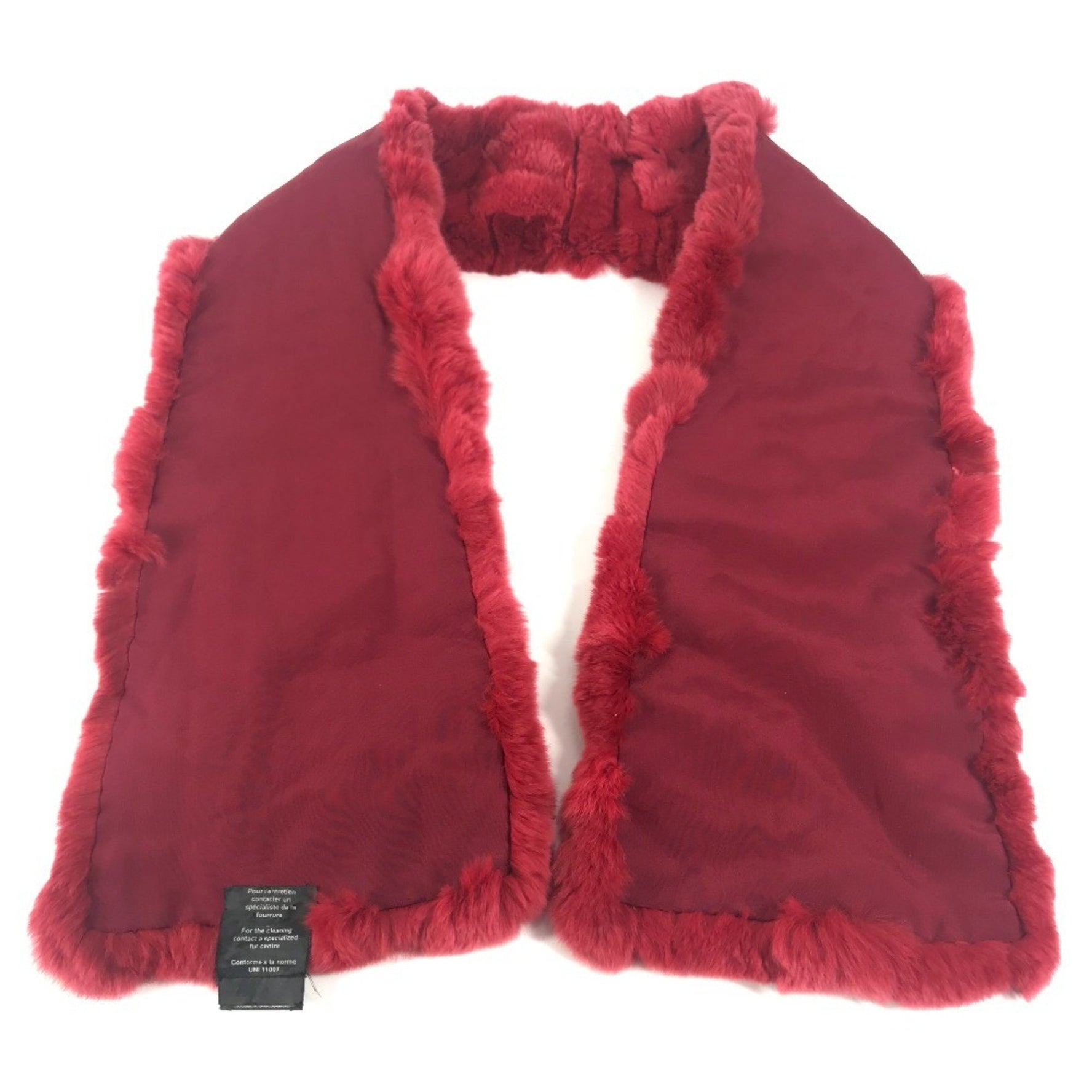 CHANEL Fashion Accessories Fur Scarf Red