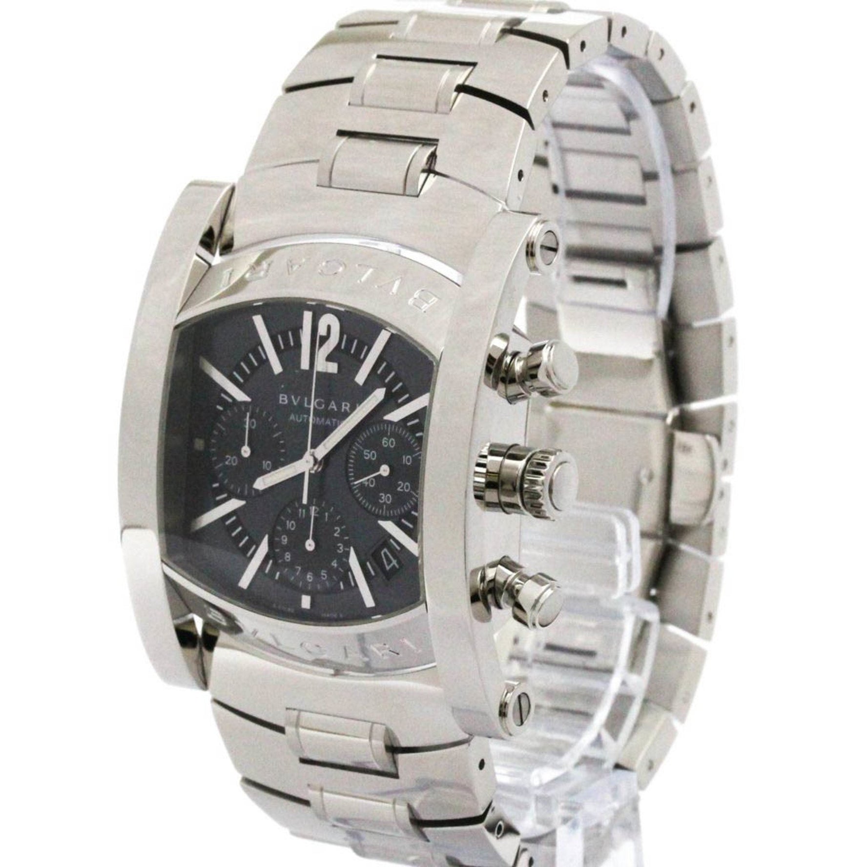 BVLGARI Assioma Chronoragph Steel Automatic Mens Watch AA48SCH Polished