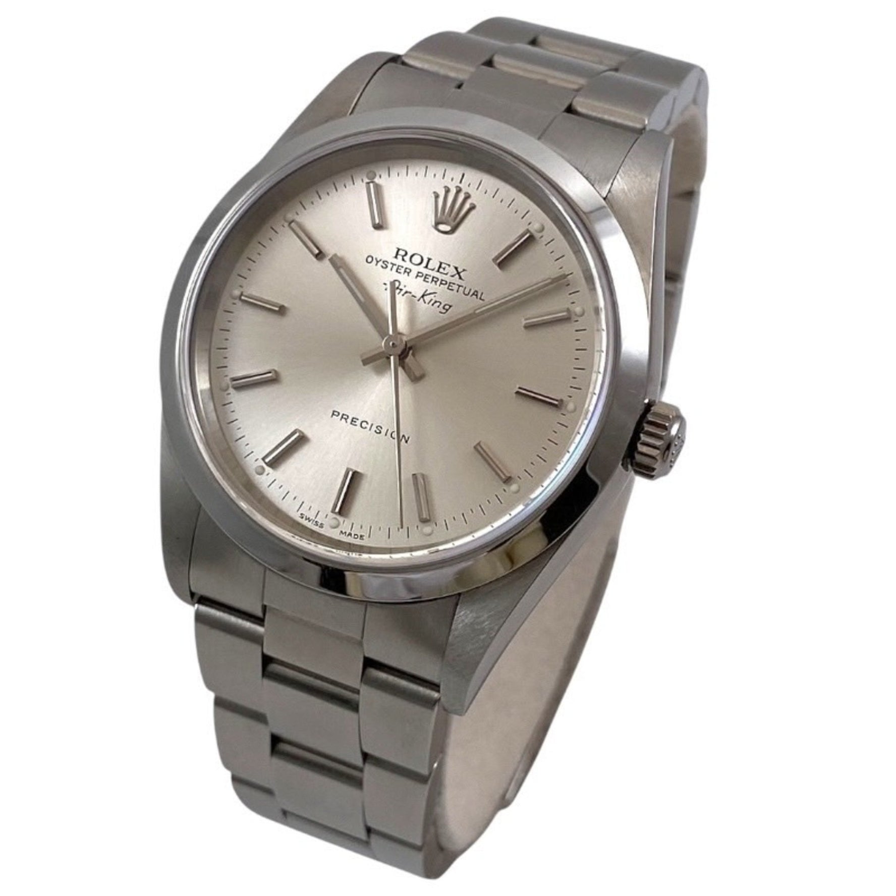 ROLEX Air-King Stainless Steel Watch, Silver, Z-Serial Number