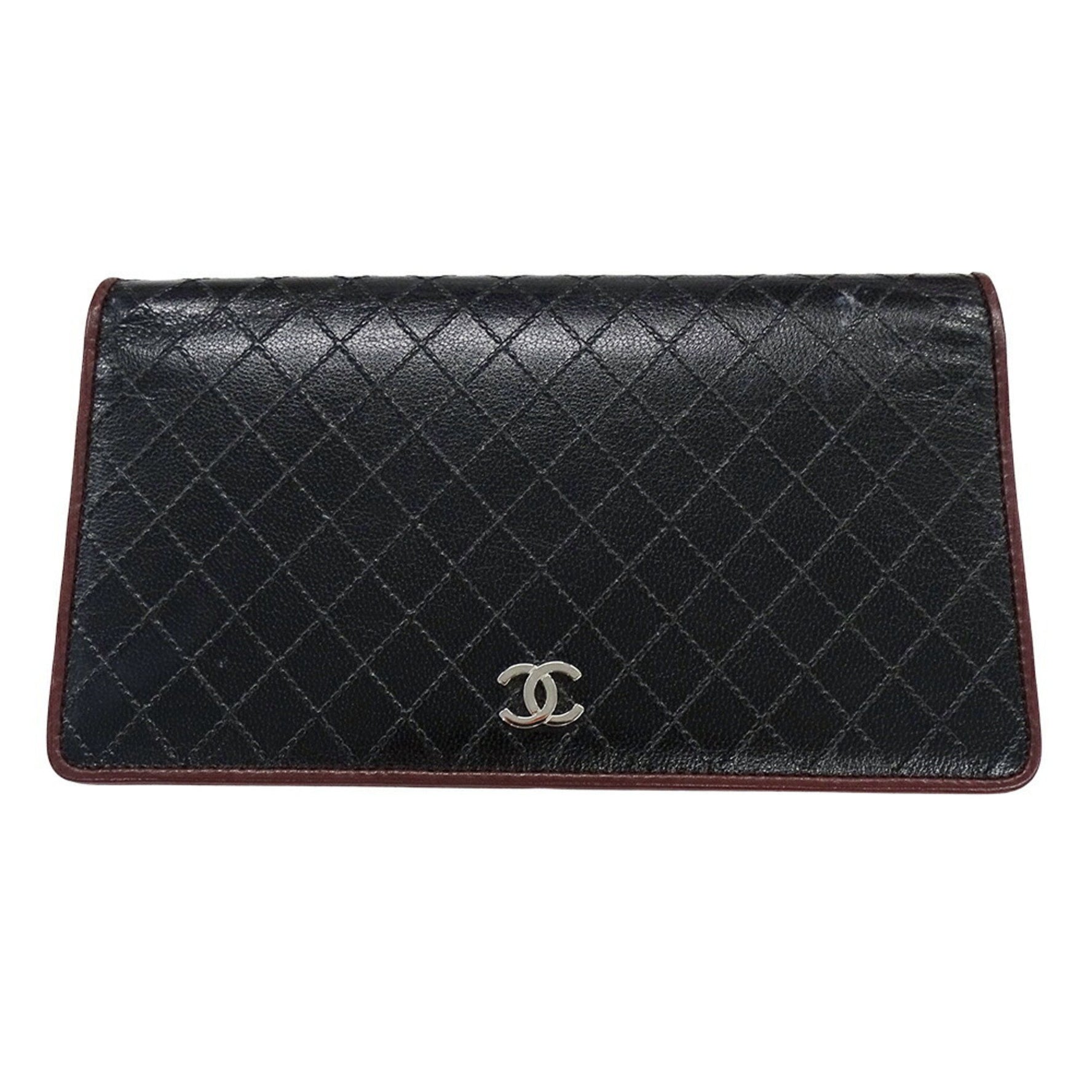 CHANEL Bifold Leather Wallet in with Coco Mark