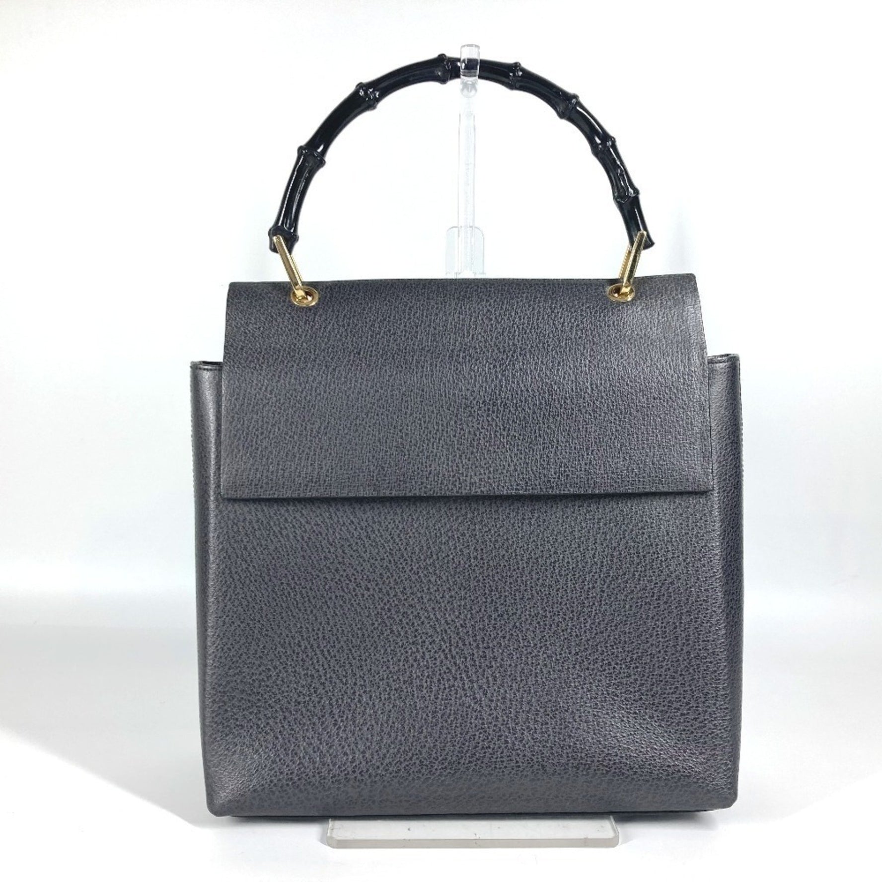 GUCCI 001/1118 Vintage Bamboo Tote Bag with Flap, Leather