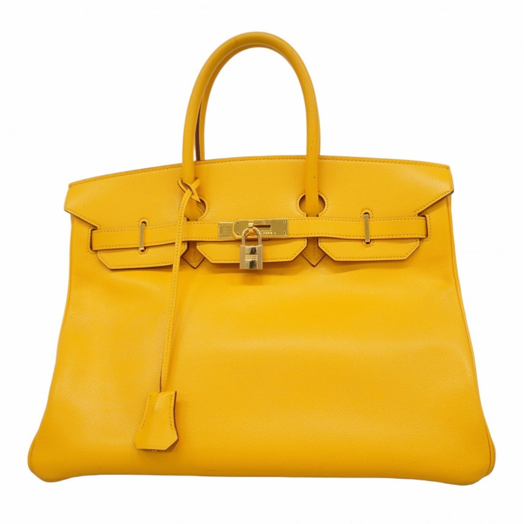 Hermes Hermès Birkin 35 Handbag in Couchvel Jaune, Women's, F Stamp