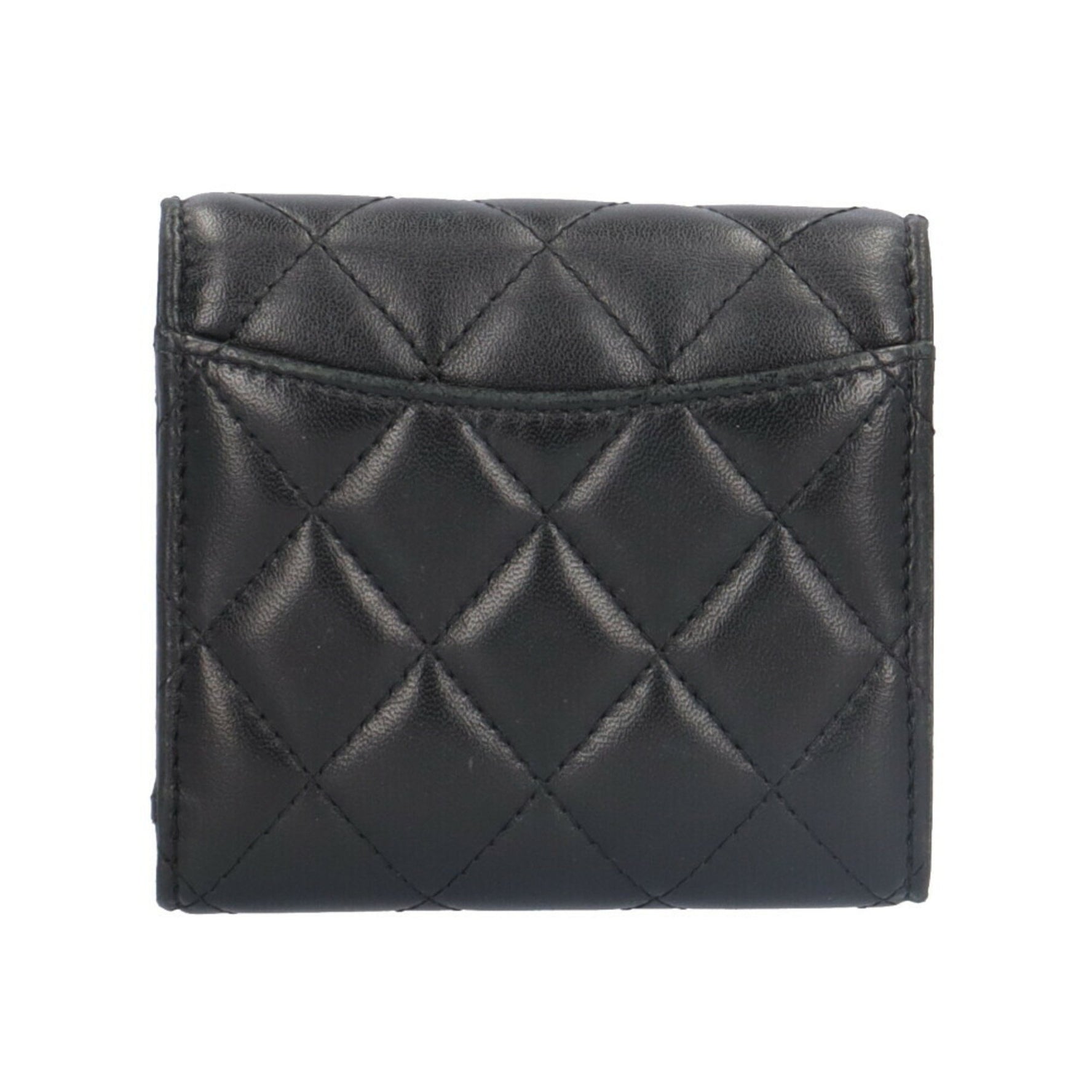 CHANEL Tri-fold Wallet Lambskin