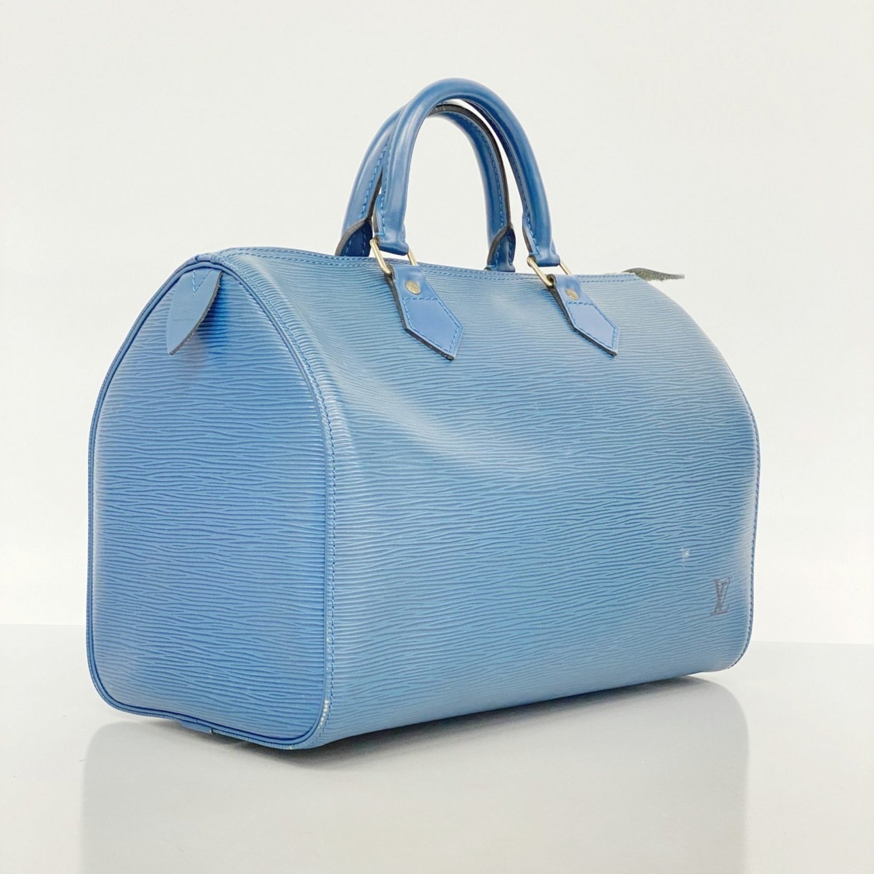 Louis Vuitton Epi Speedy 30 Handbag Toledo Blue