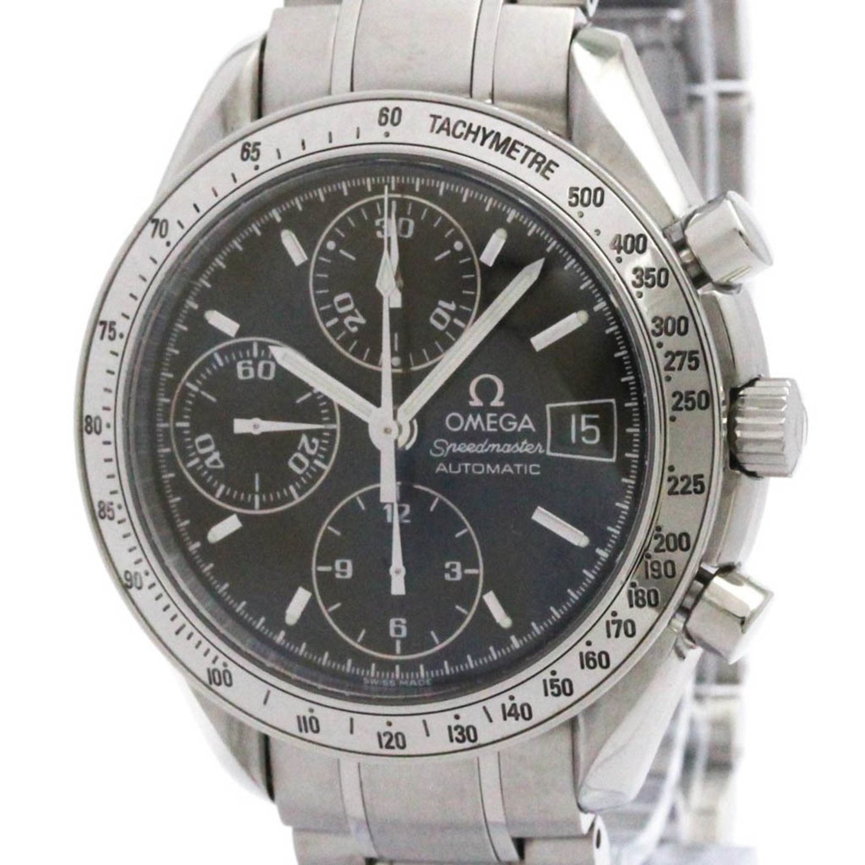OMEGA Speedmaster Date Steel Automatic Watch 3513.50 Polished