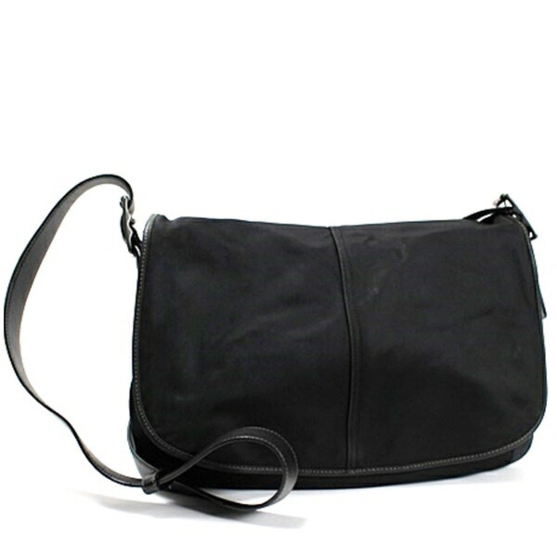 Coach nylon x leather shoulder bag, black 6259 and men