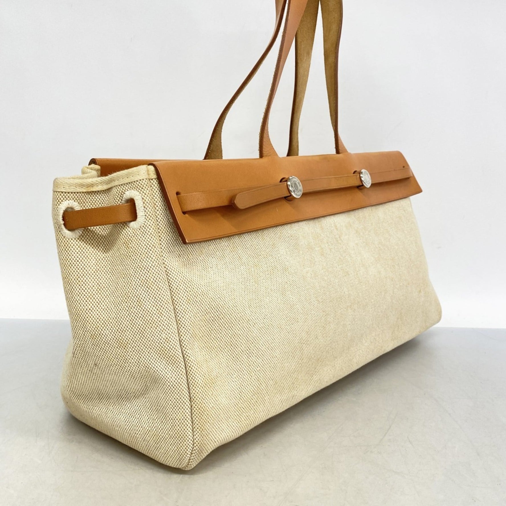 Hermes Hermès Cabas Toile H Tote Bag F Stamped