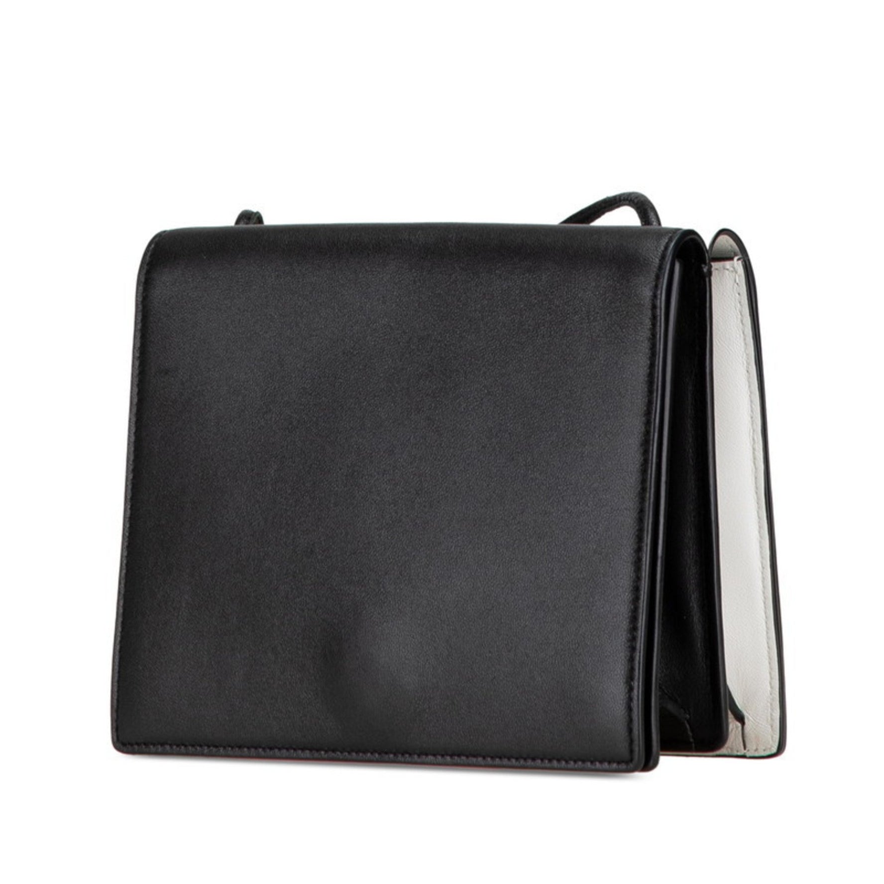 Saint Laurent Mini Shoulder Bag Black White Leather