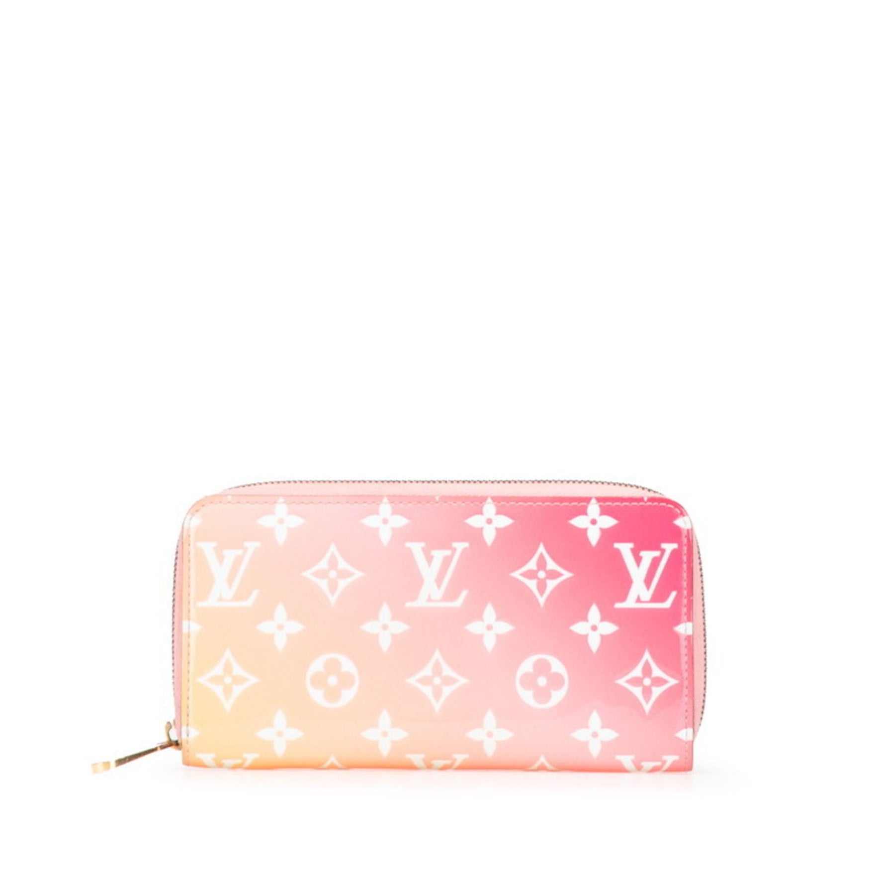 Louis Vuitton Monogram Vernis Zippy Wallet, 2019 Valentine's Day Limited Edition, Round Zip Long Wallet Sunrise Patent Leather, LOUIS VUITTON