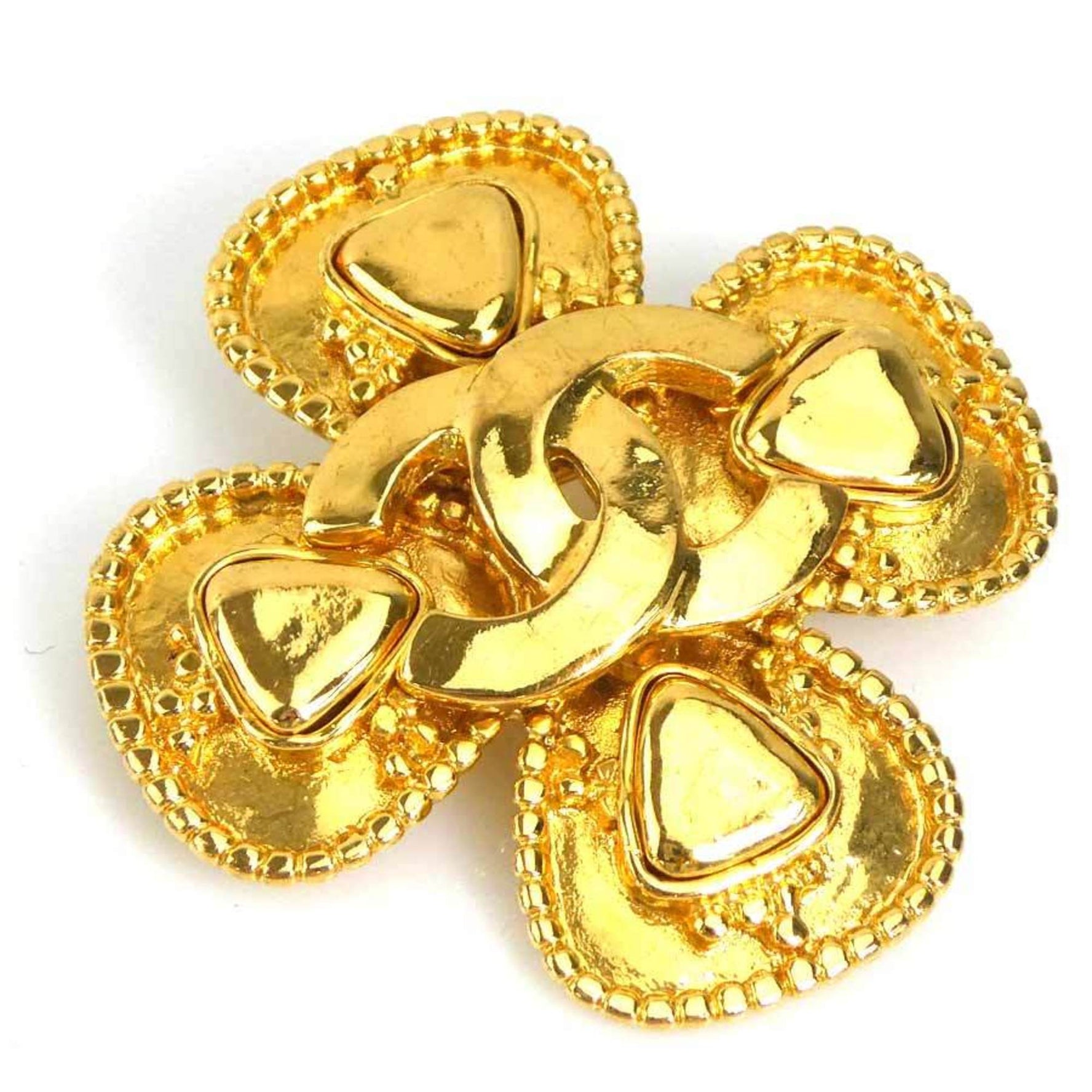 CHANEL Brooch Coco Mark Metal