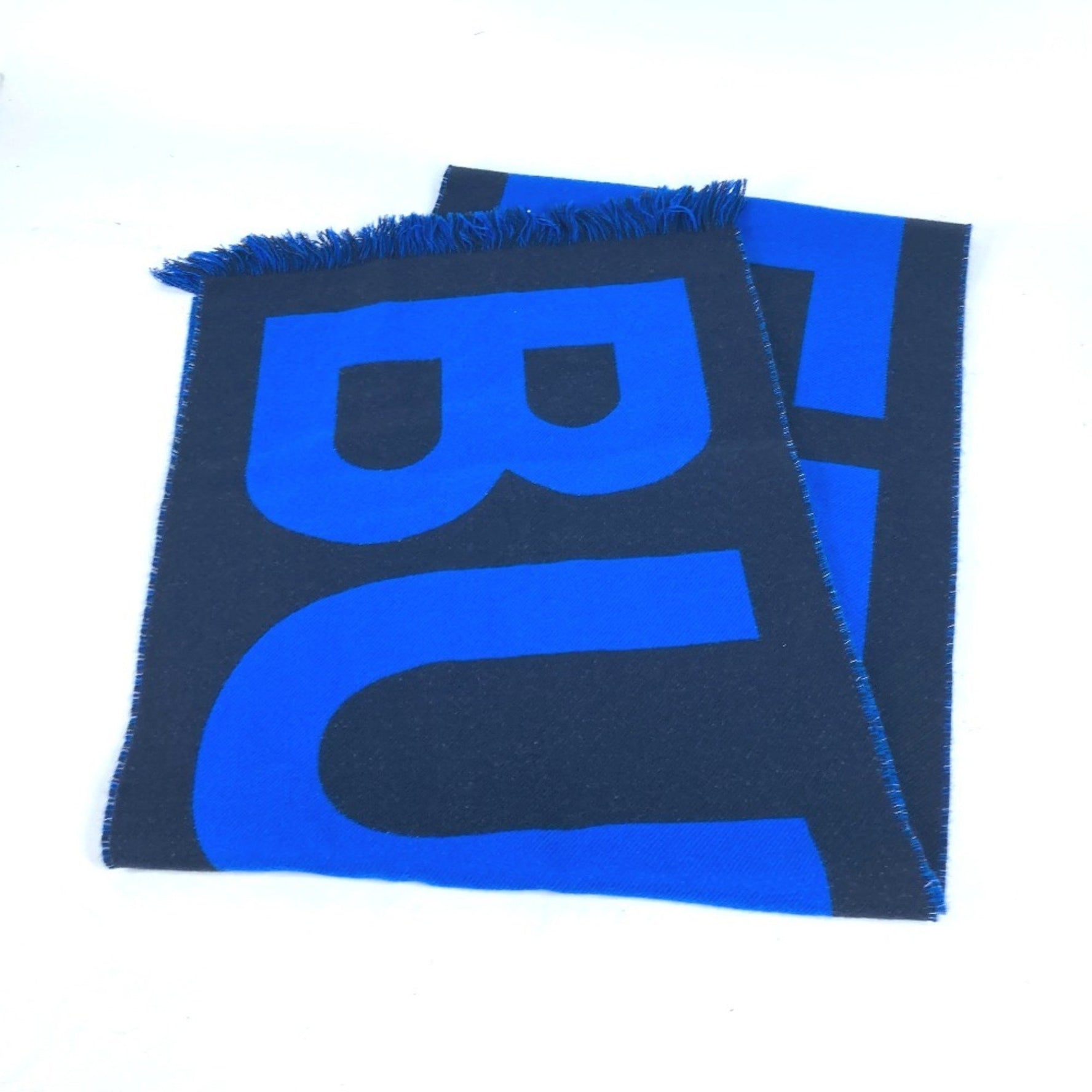 BURBERRY Wool Scarf Blue