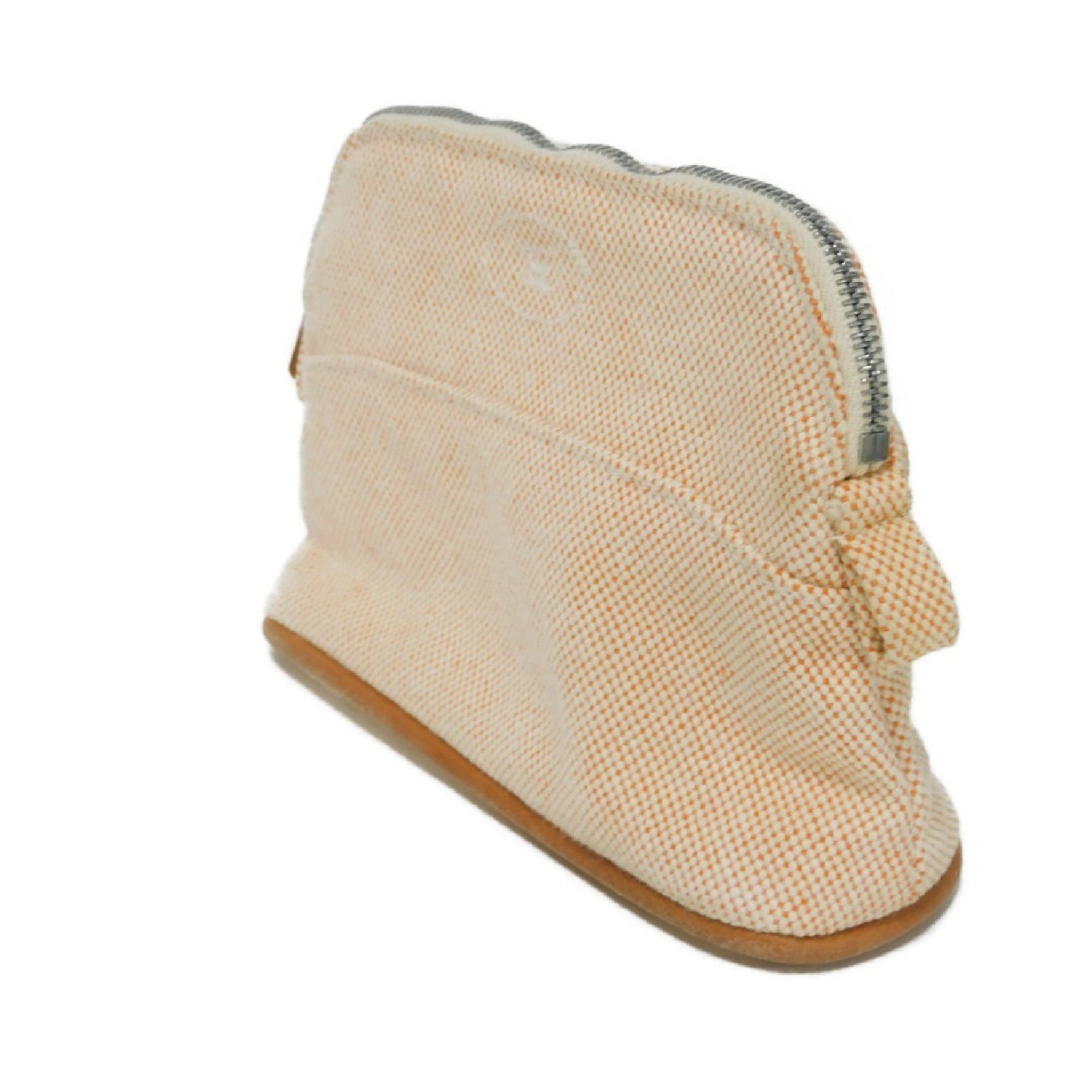 Hermes Clutch Bag Bolide Pouch Mini 16 TPM H Cotton Orange Mark Toile Ecru MADE IN FRANCE Stamp Men's