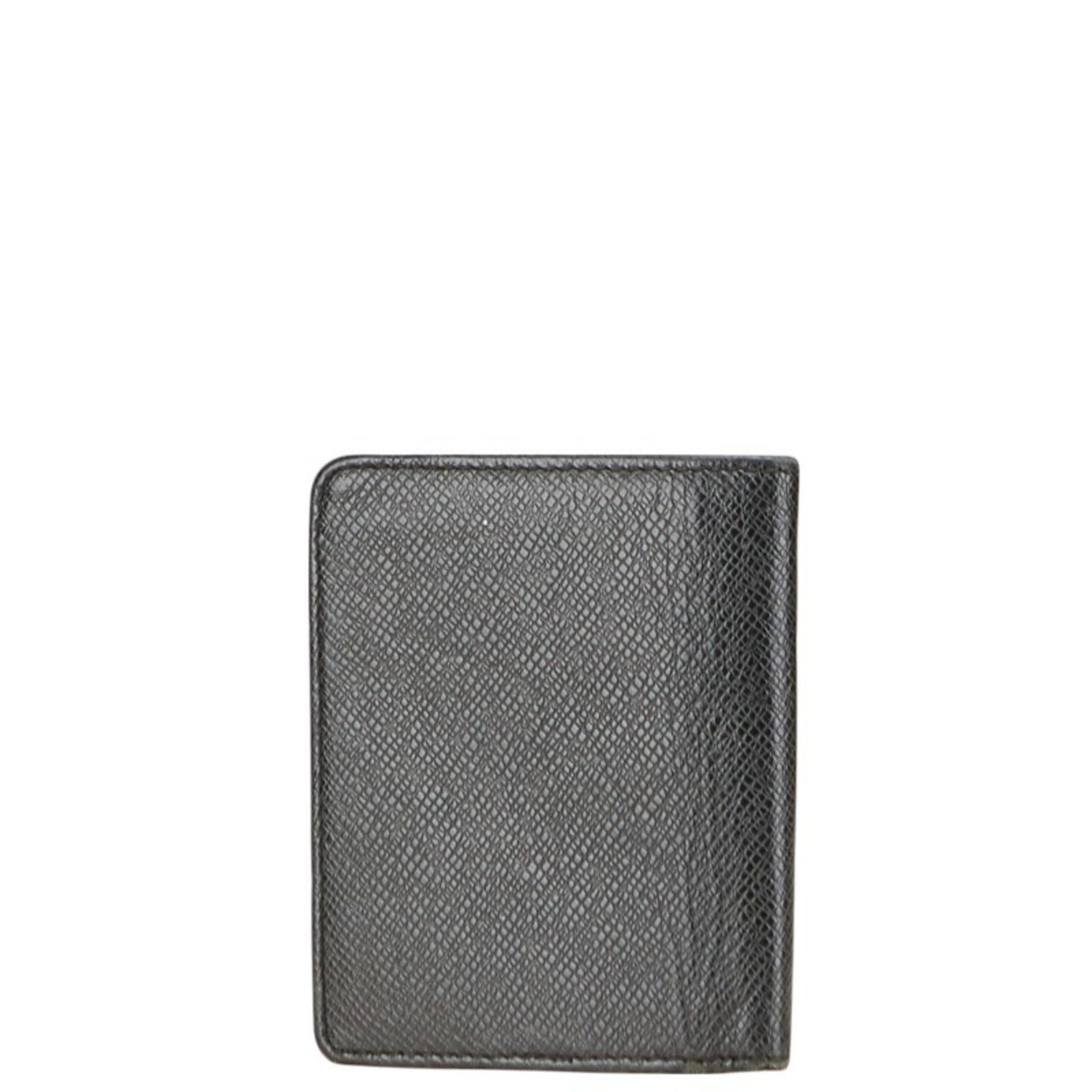 Louis Vuitton Taiga Portefeuille Magellan Bifold Wallet Ardoise Black Leather LOUIS VUITTON