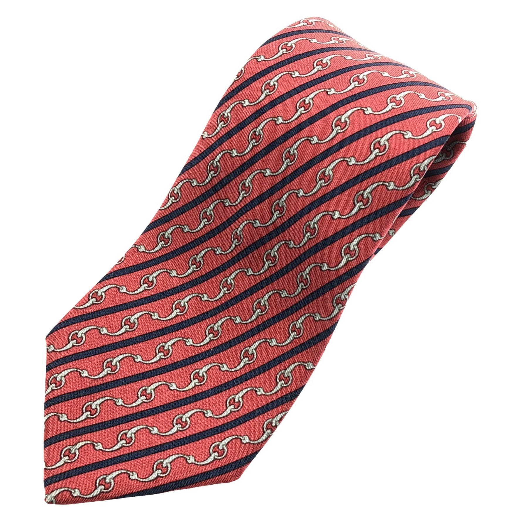 Hermes HERMES Necktie Silk Men's Red