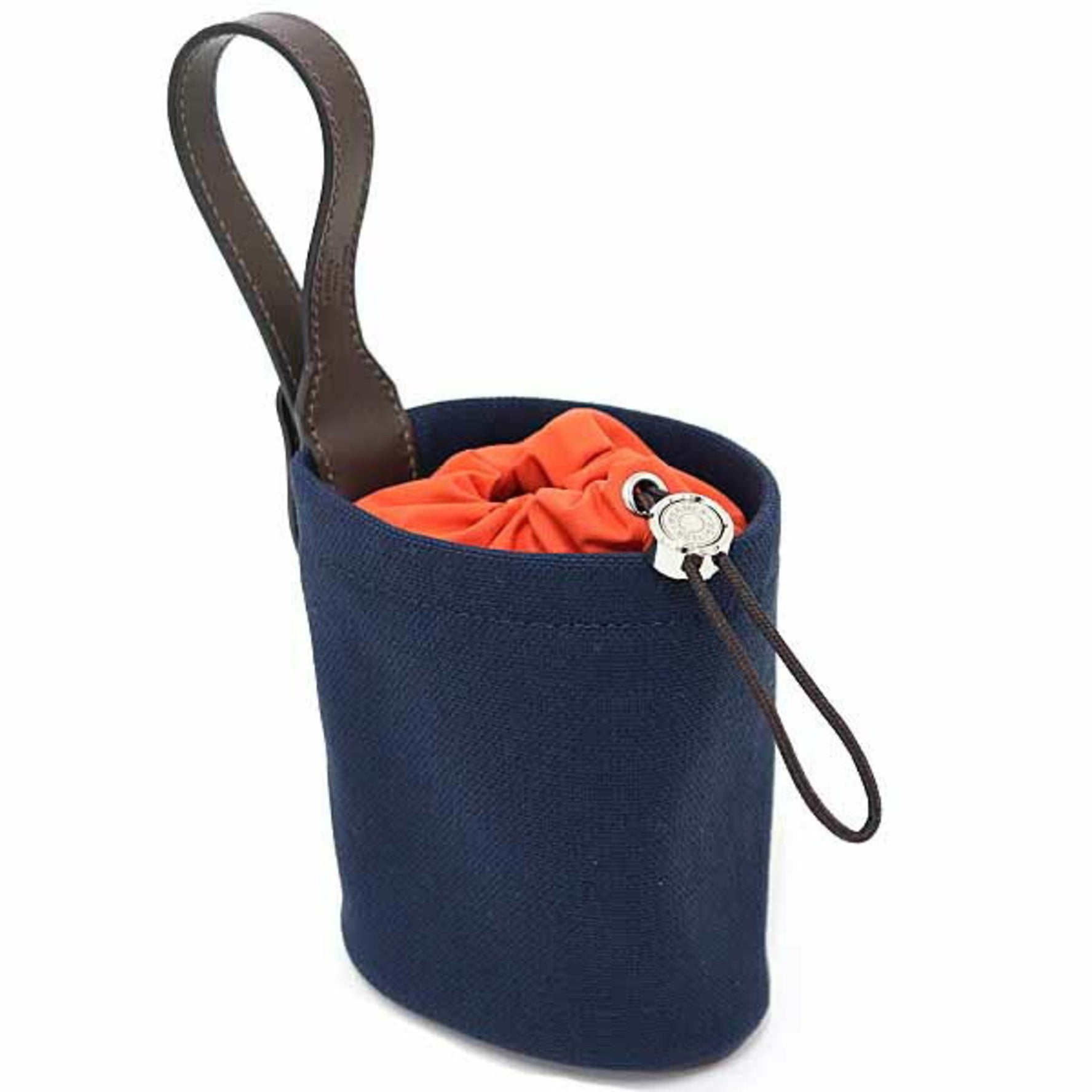 Hermes Dog Treat Pouch DOG Coated Canvas B Stamp (Made in 2023) Navy Orange