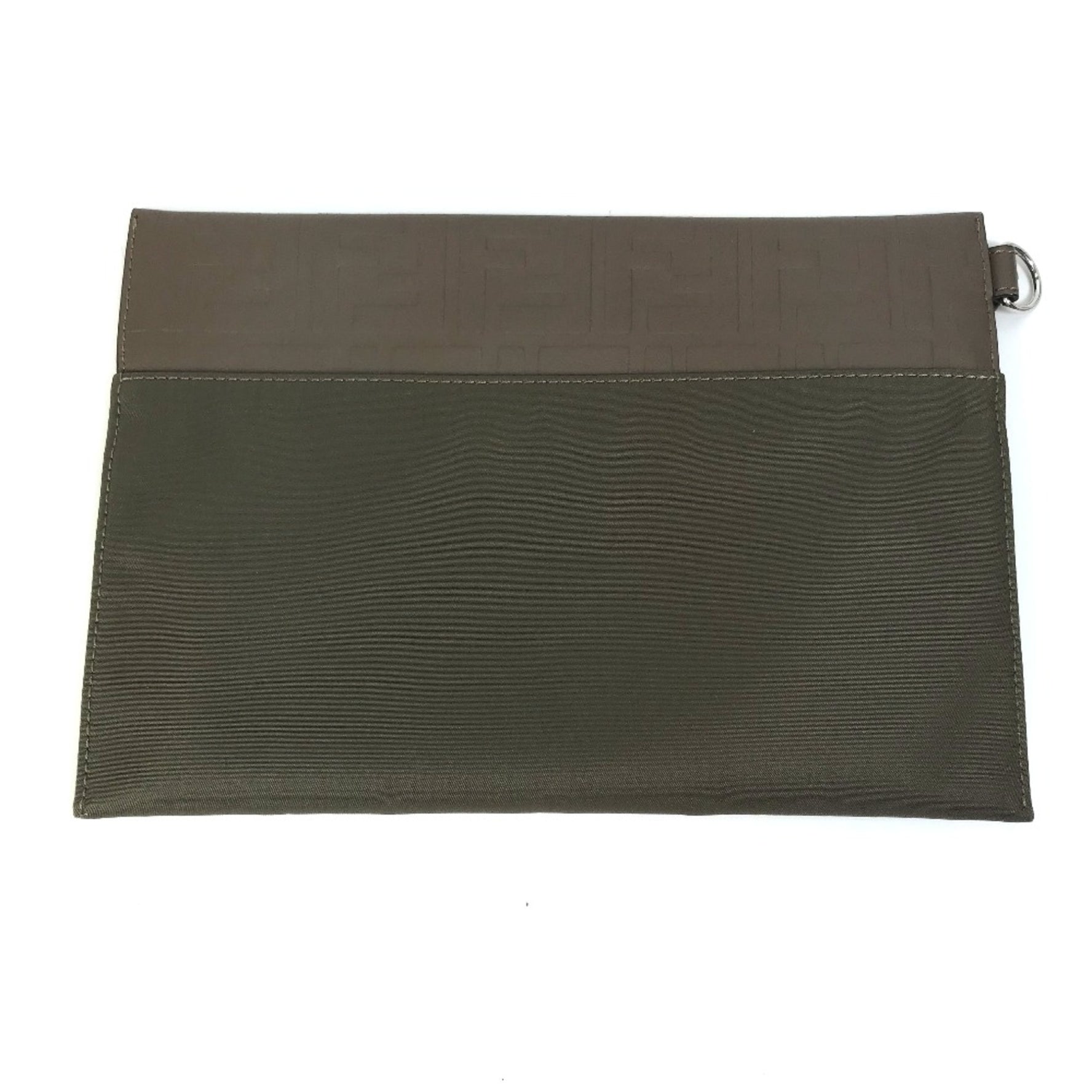 Fendi Zucca Clutch bag Pouch khaki Brown