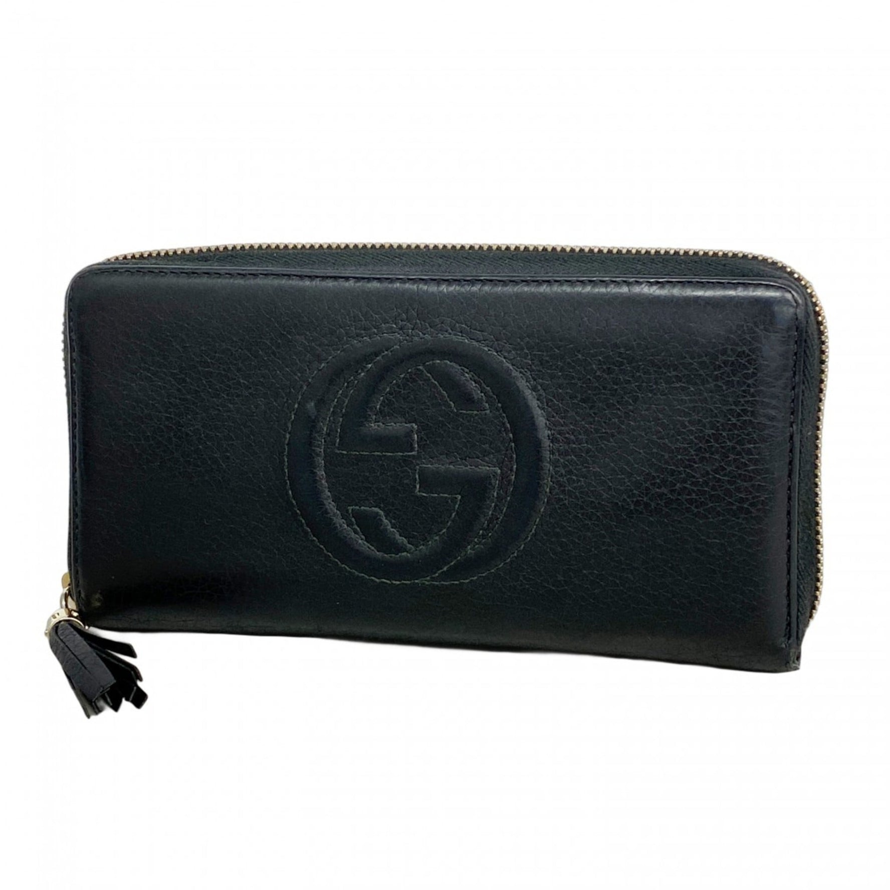 Gucci Soho Long Wallet Leather Champagne Men's