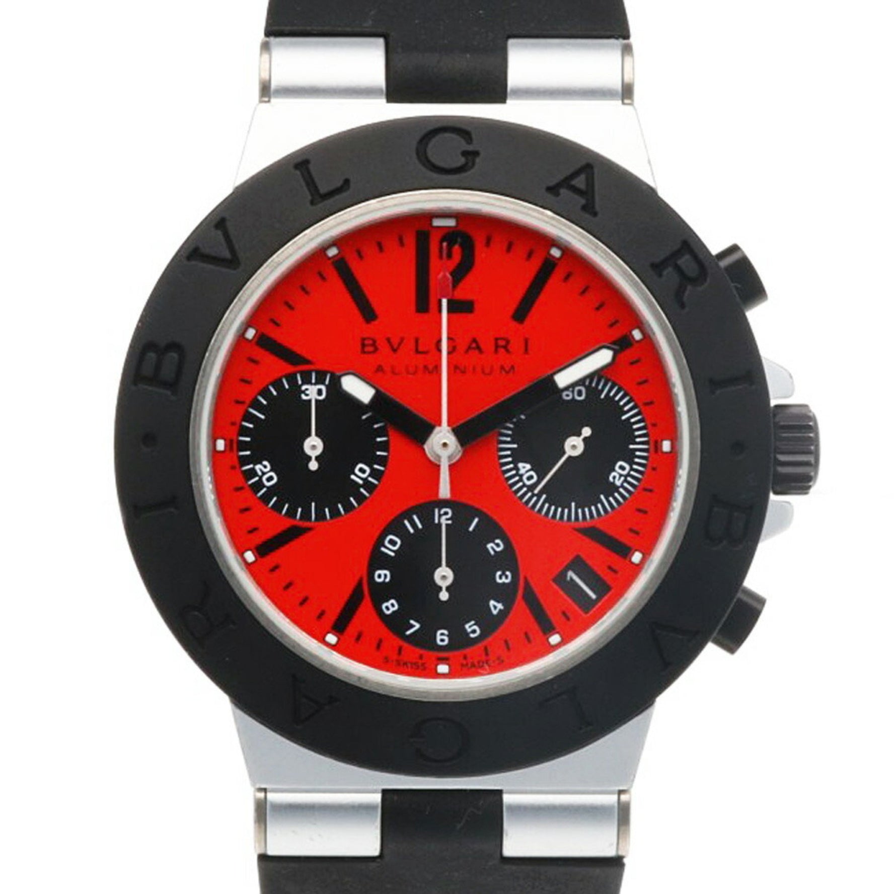 BVLGARI Aluminium Watch AC38TA Automatic Men's Overhauled