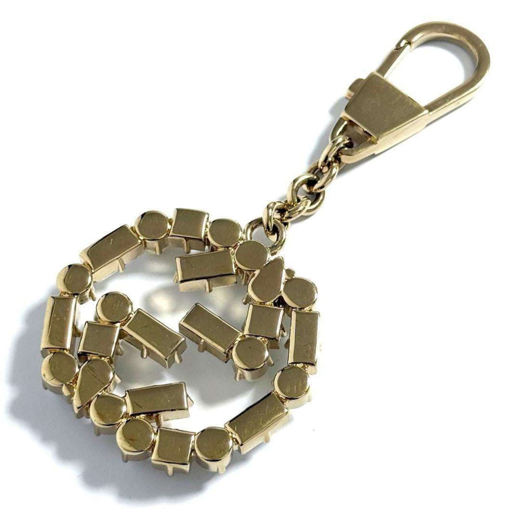 Gucci Bag Charm Double G Jewel Keychain