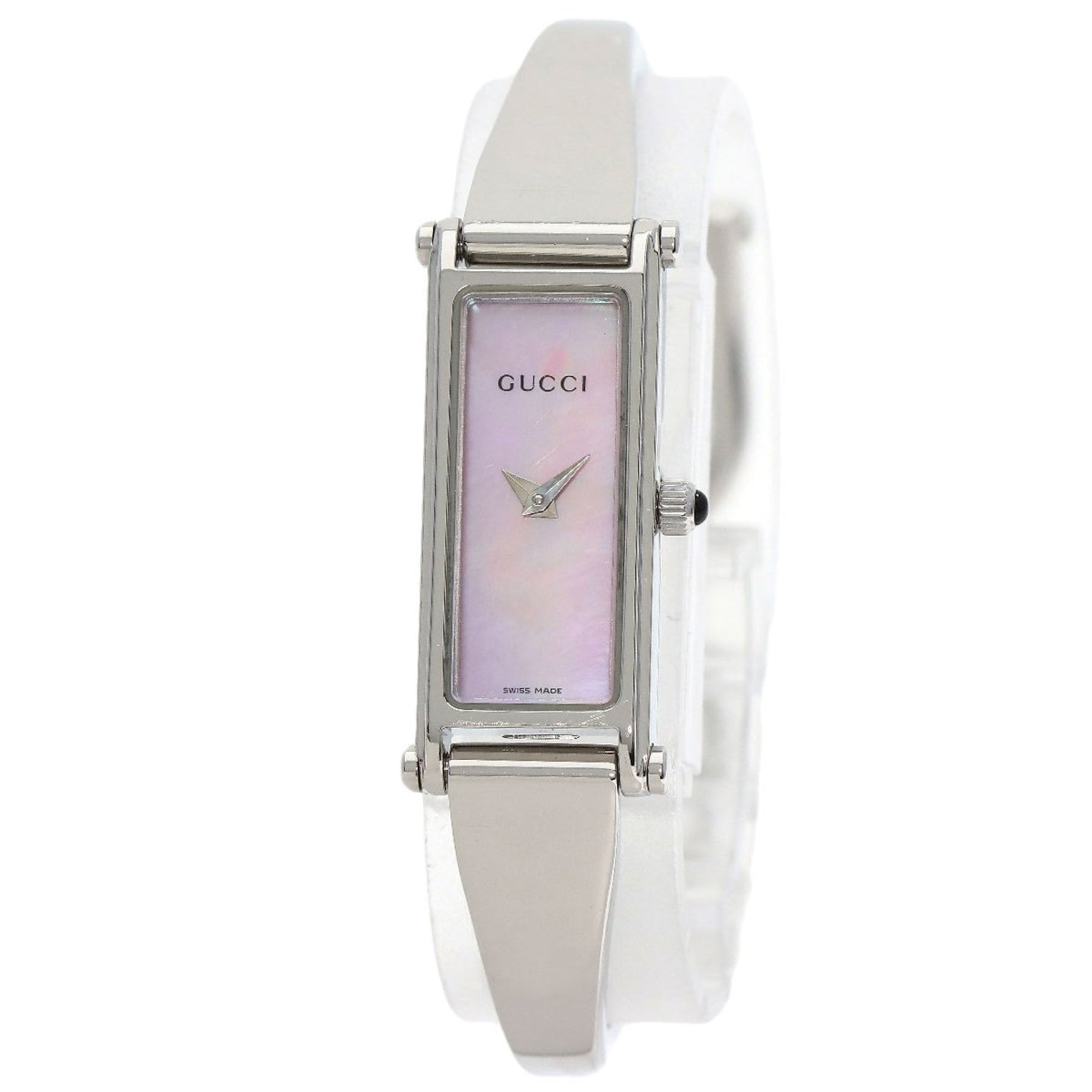 Gucci Square Face Watch Stainless Steel SS Ladies