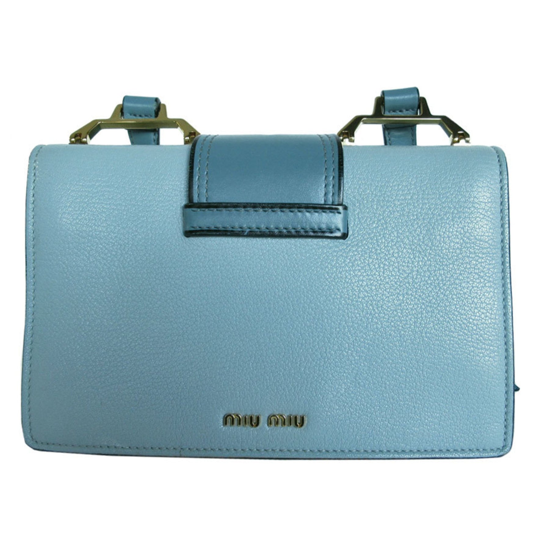 Miu Miu Miu shoulder bag leather bejeweled blue multicolor gold ladies