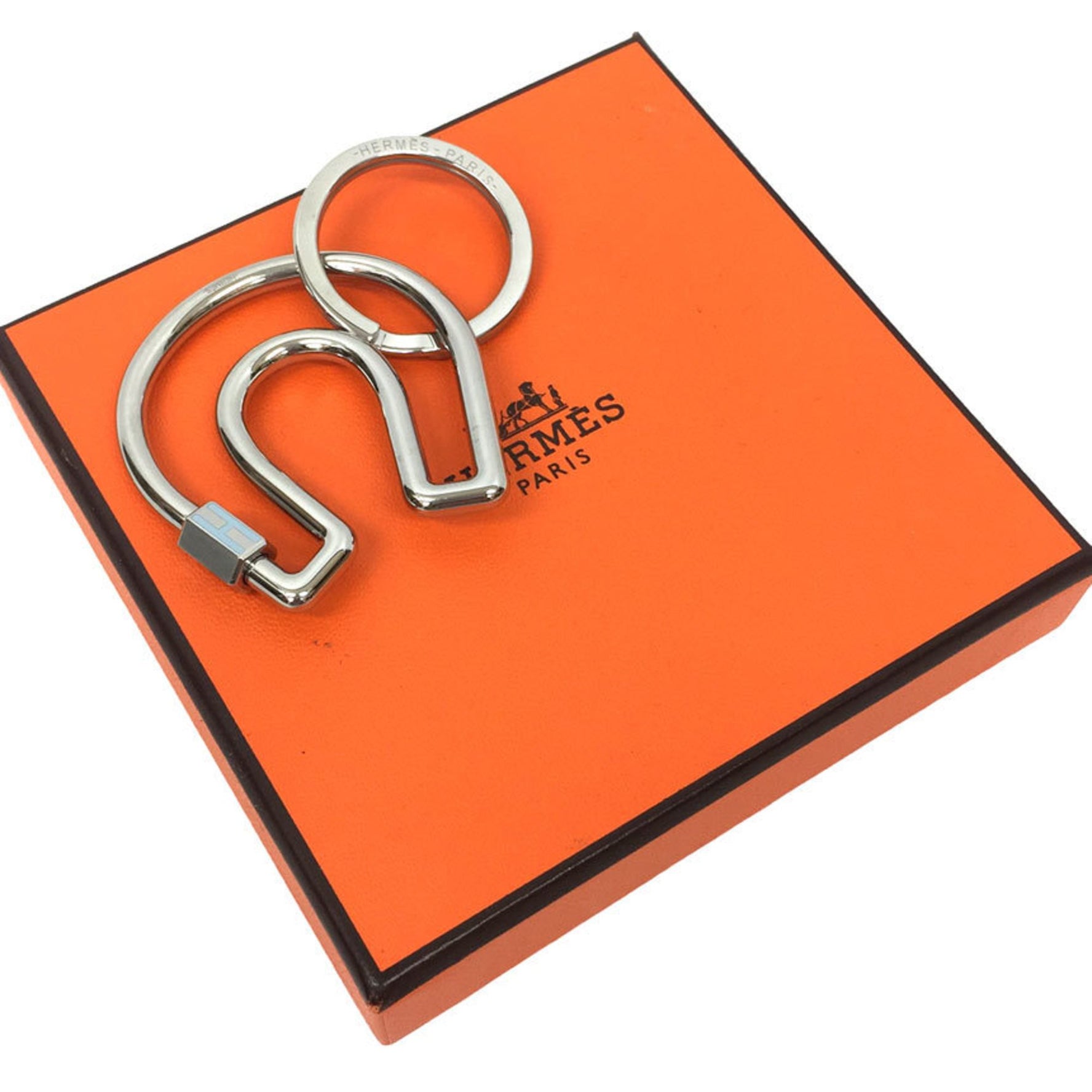 Hermes Keychain Key Ring Fer Cheval Metal Stainless Steel Horseshoe 2022