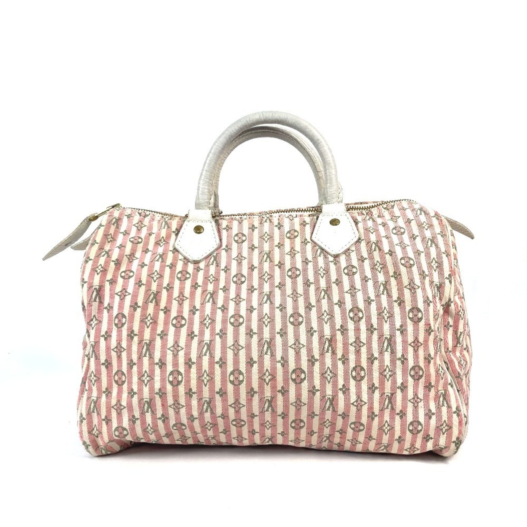 Louis Vuitton Monogram Mini Lan Croisette Speedy 30 Boston Bag Handbag Canvas Rouge