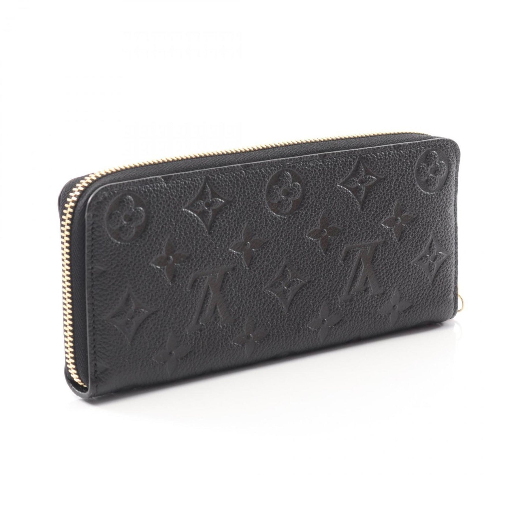Louis Vuitton Portefeuille Clemence Round Long Wallet in Monogram Empreinte Leather, Black