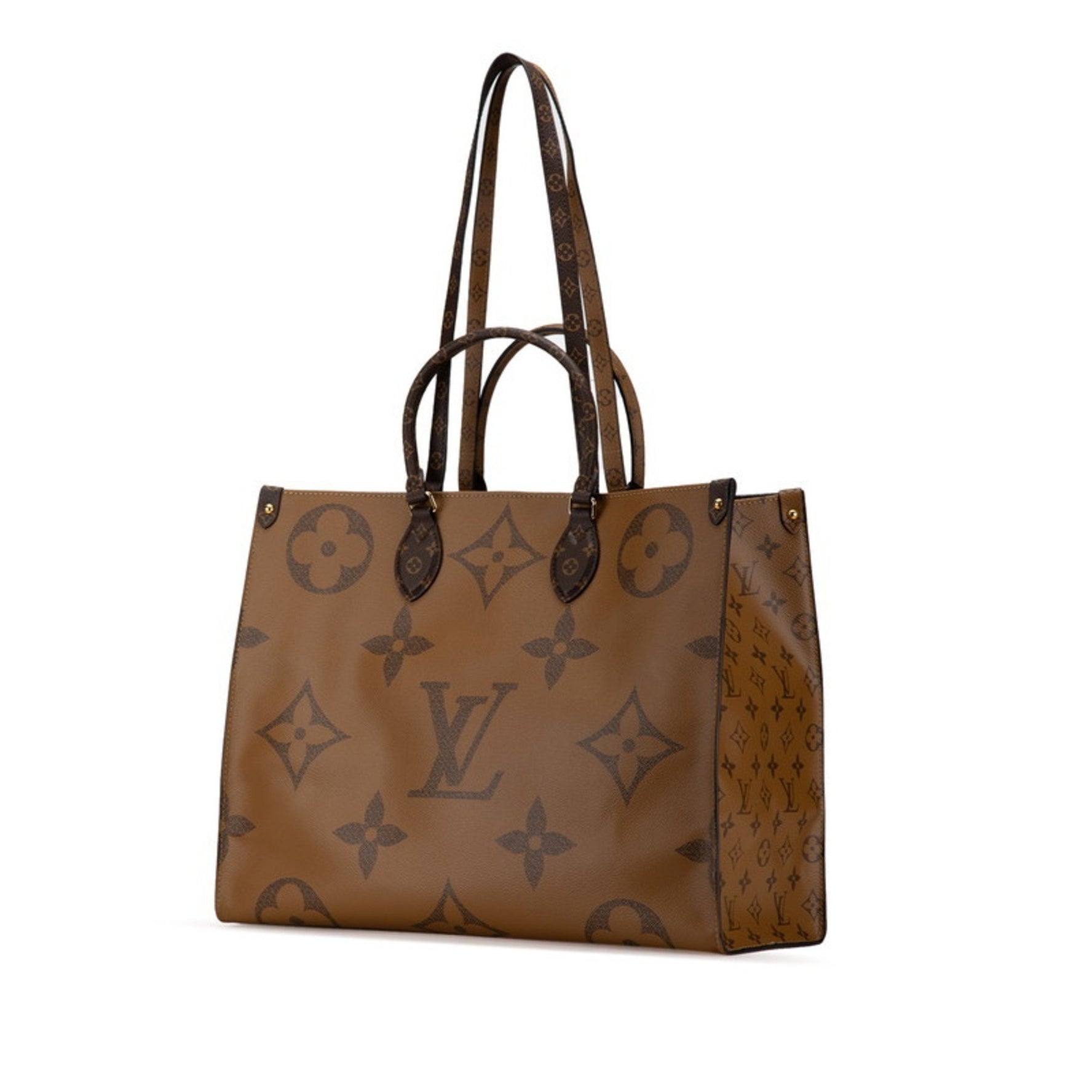 Louis Vuitton Monogram Giant Reverse On-the-Go GM Handbag Tote Bag PVC Leather