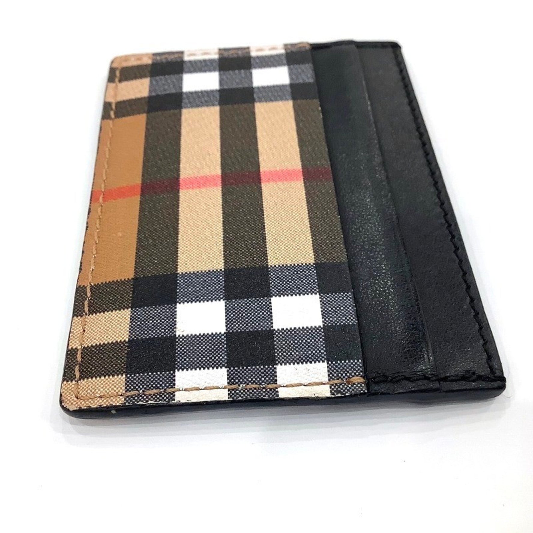 BURBERRY Nova Check Leather Card Case