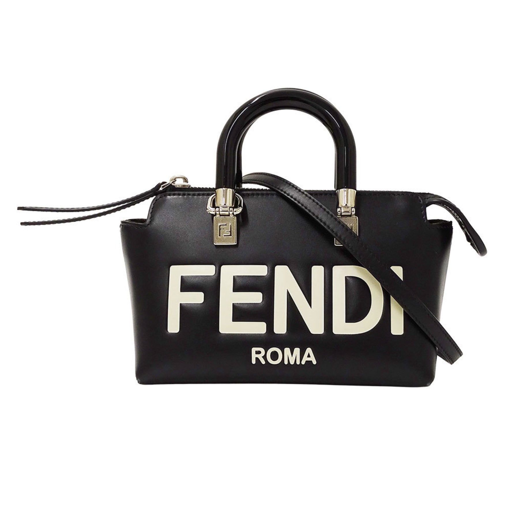 Fendi By the Way Mini Bag, a Leather Handbag/Shoulder Bag in Black. Can be carried by hand or across body.
