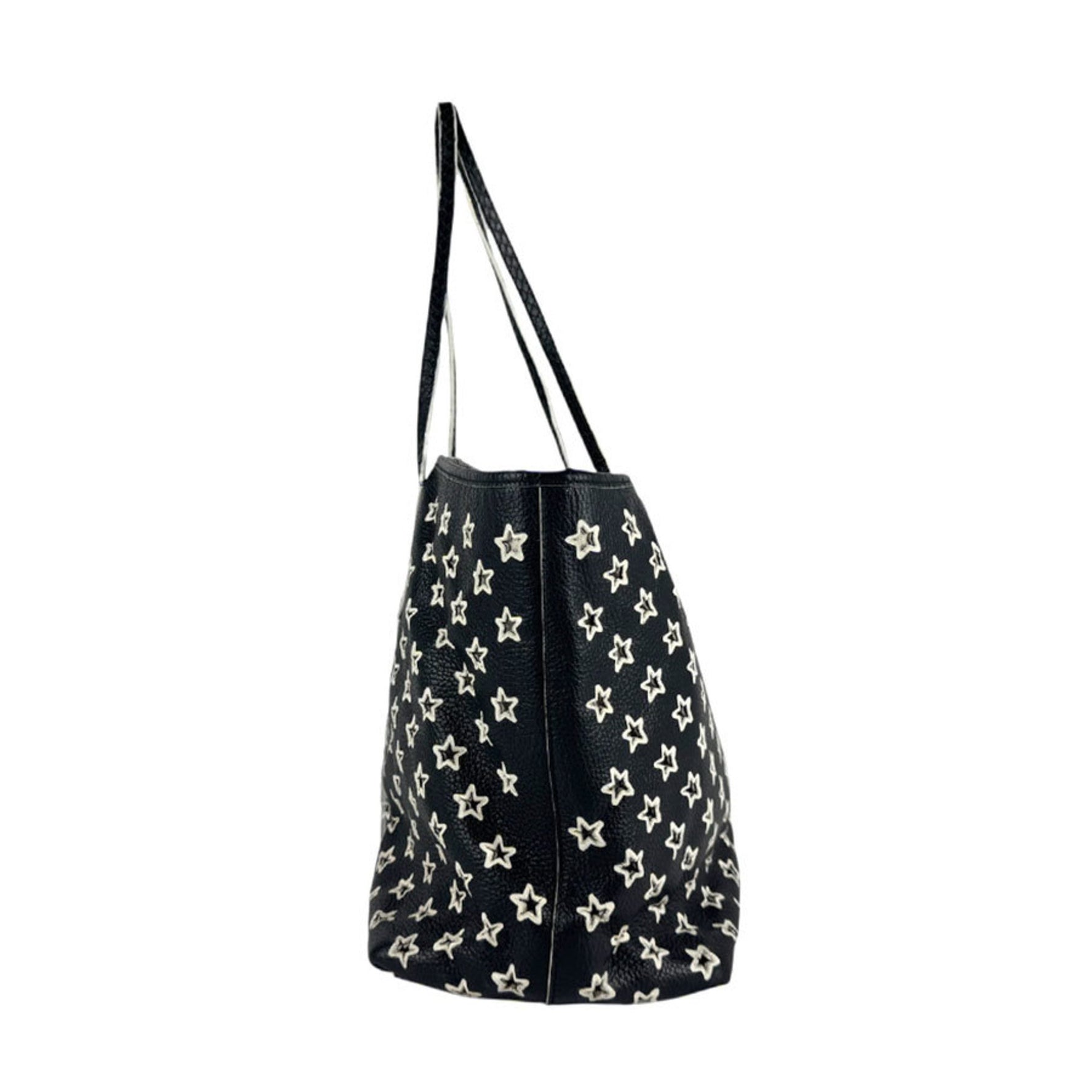Jimmy Choo Leather Shoulder Bag/Tote Bag in Black and White