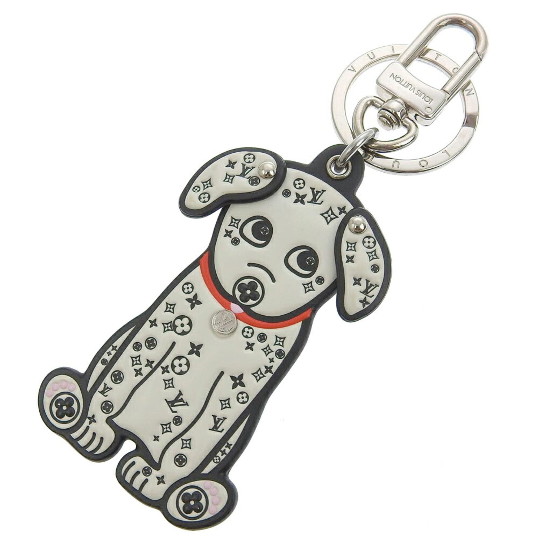 Louis Vuitton Porte Cle LV Dalmatian Monogram Keychain Charm Dog