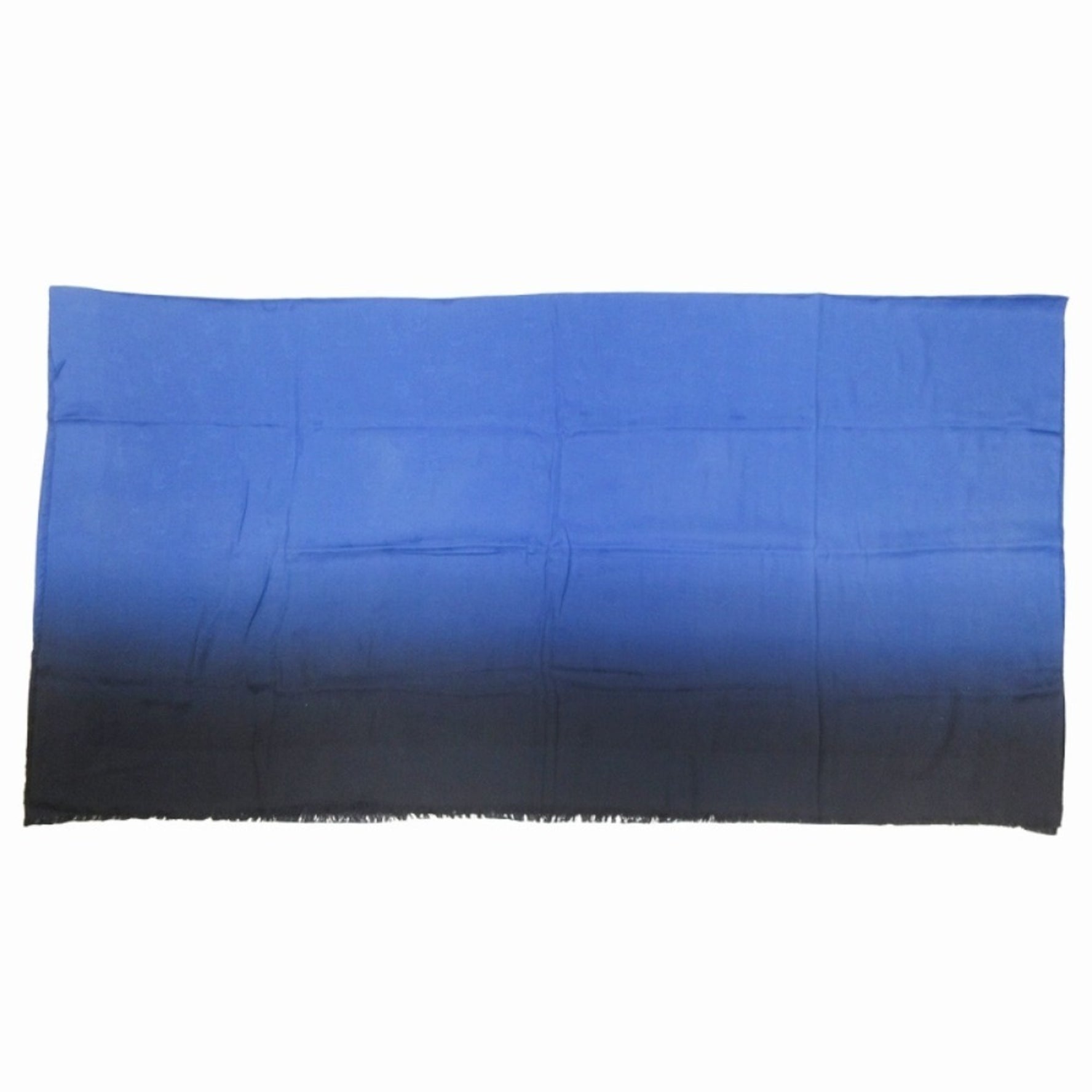 Christian Dior Dior Jacquard Logo Large Stole/Scarf Silk Shawl Gradient Scarf Wrap 140 x Blue