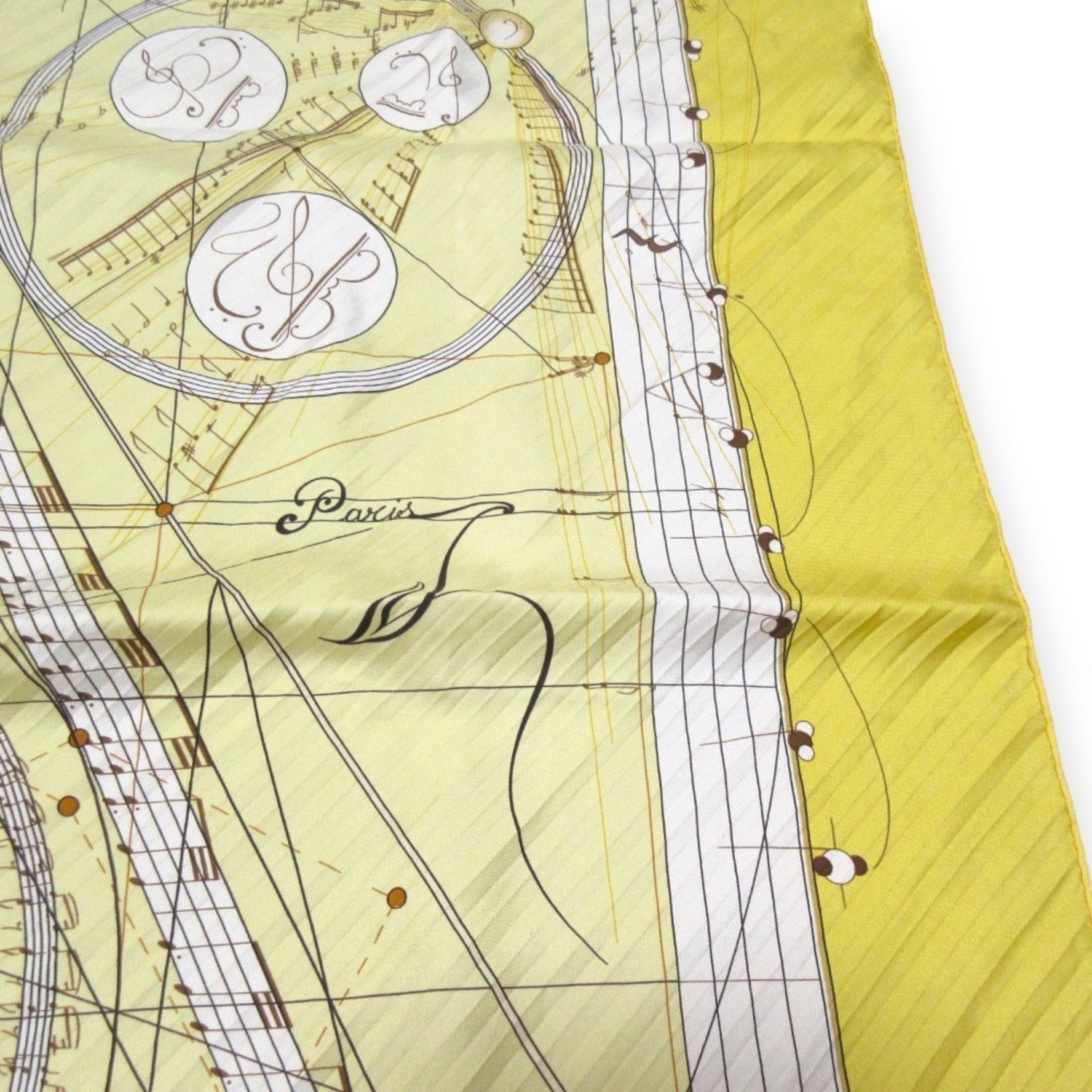 HERMES La Musique des Spheres, Music of the Carré 90, 100% Silk Scarf