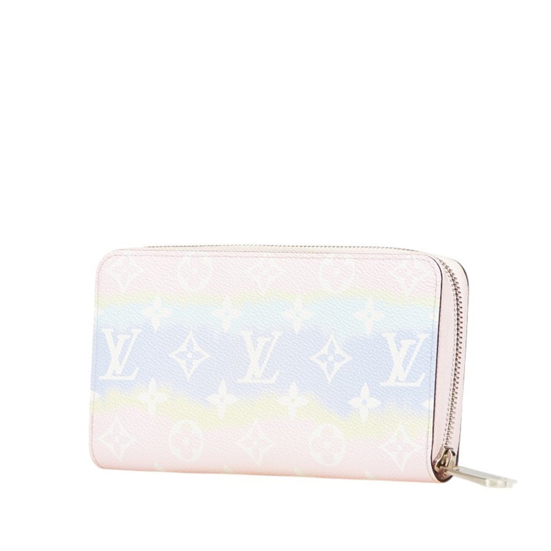 Louis Vuitton Monogram Giant LV Escale Zippy Wallet, Round Zipper Long Wallet Pastel Multicolor Leather, LOUIS VUITTON