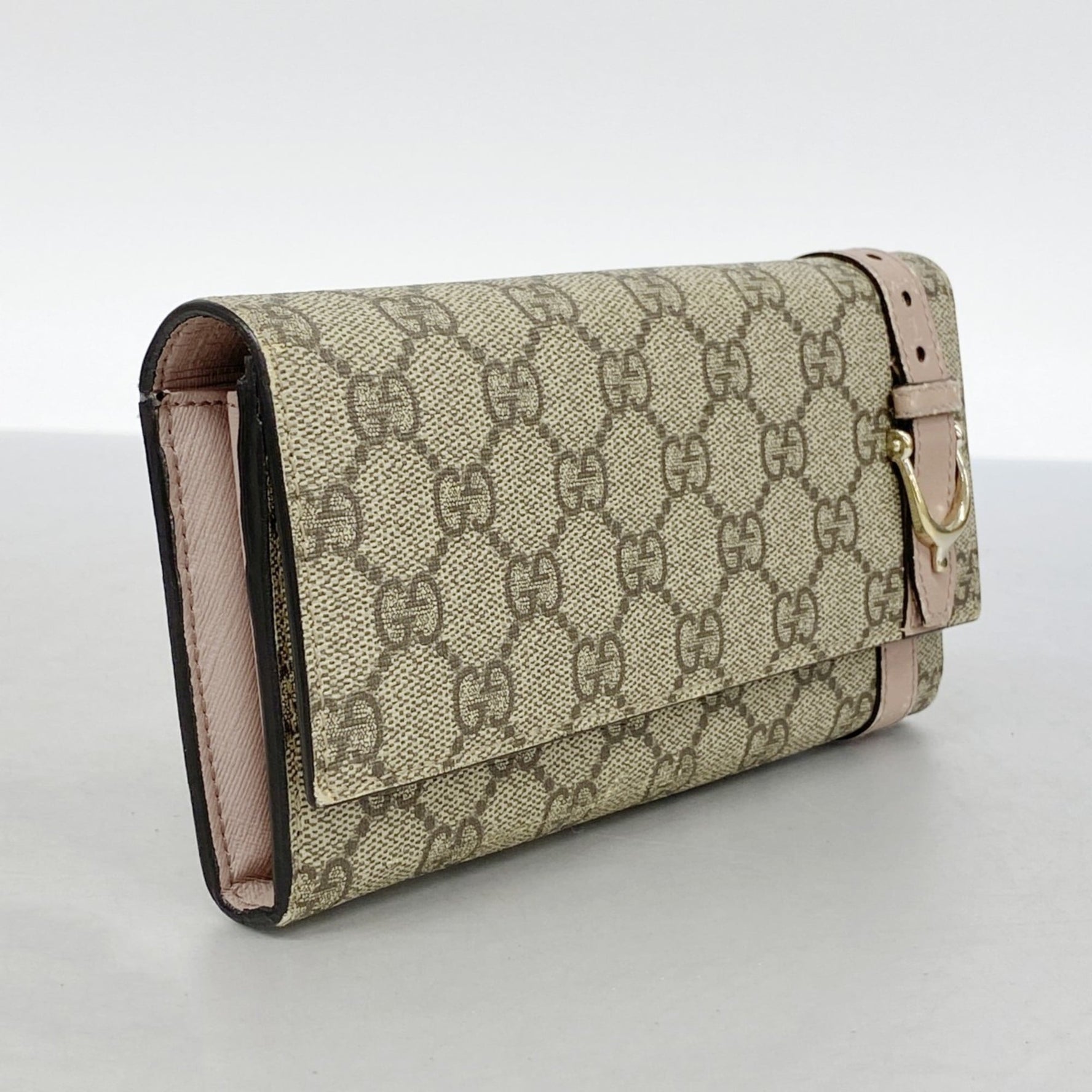 Gucci GG Supreme Long Wallet Champagne