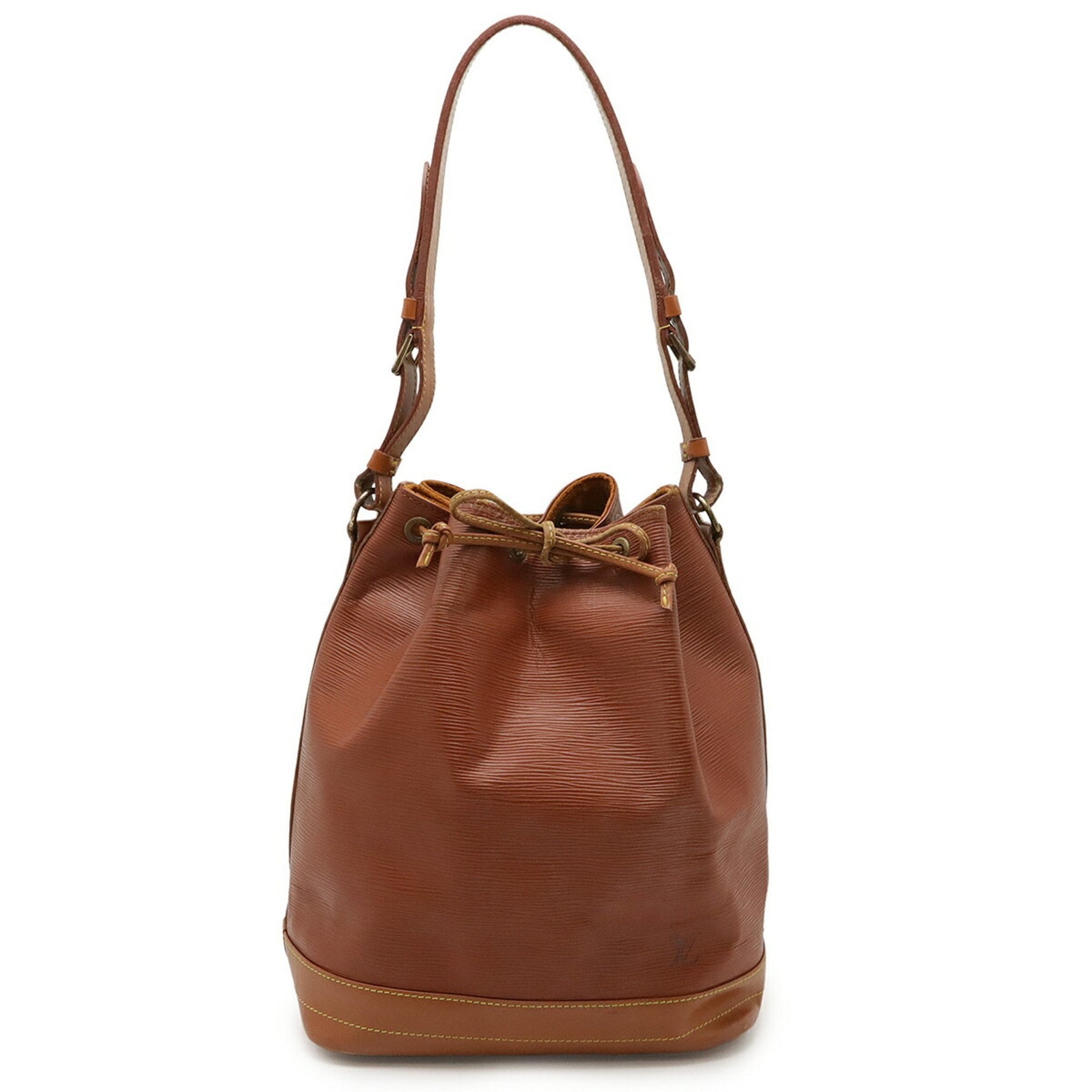 LOUIS VUITTON Epi Noe Shoulder Bag, Two-Tone Leather, Kenya Brown and Zipangu Gold