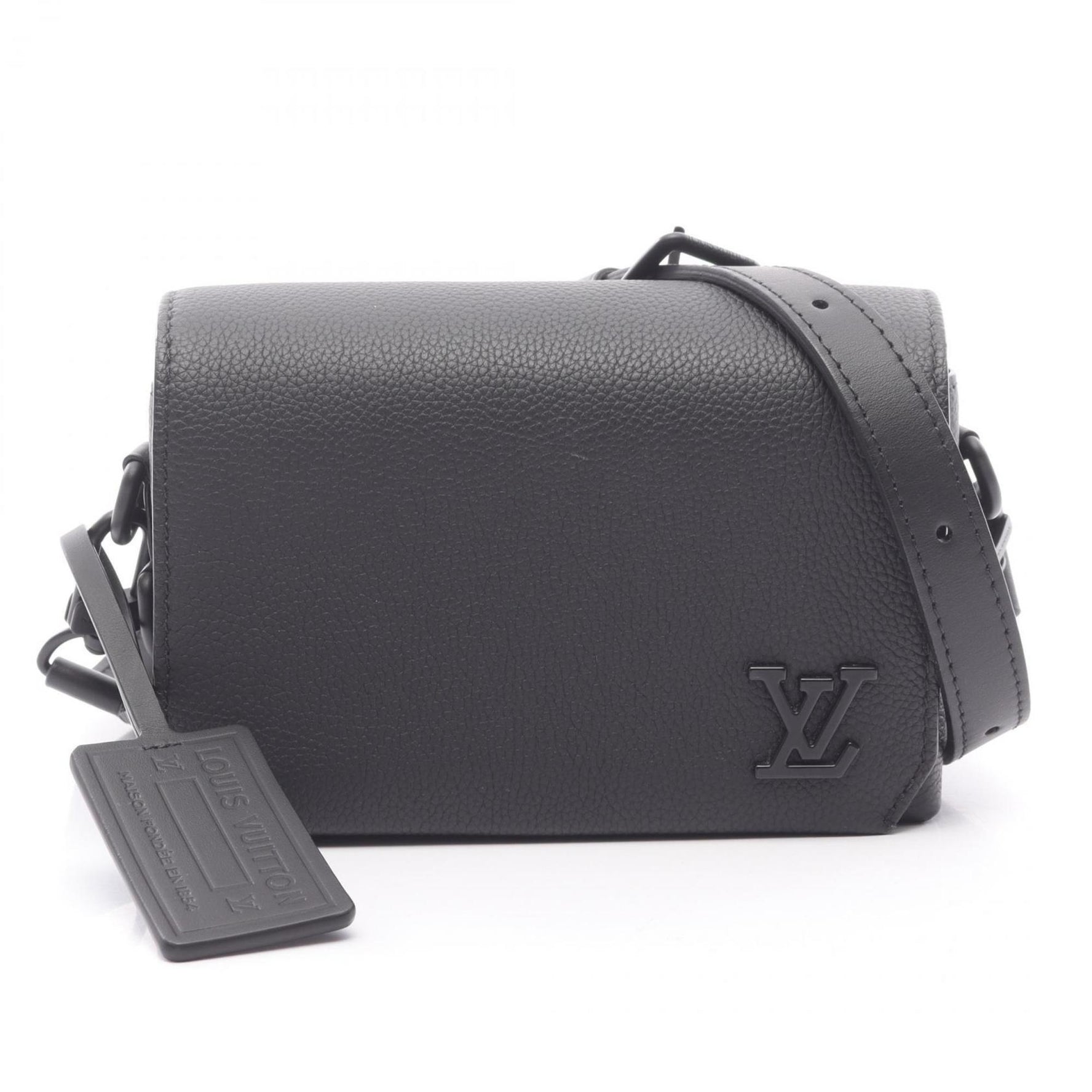Louis Vuitton Fastline Wearable Wallet Shoulder Bag in Leather with Aerogram Pattern, Black