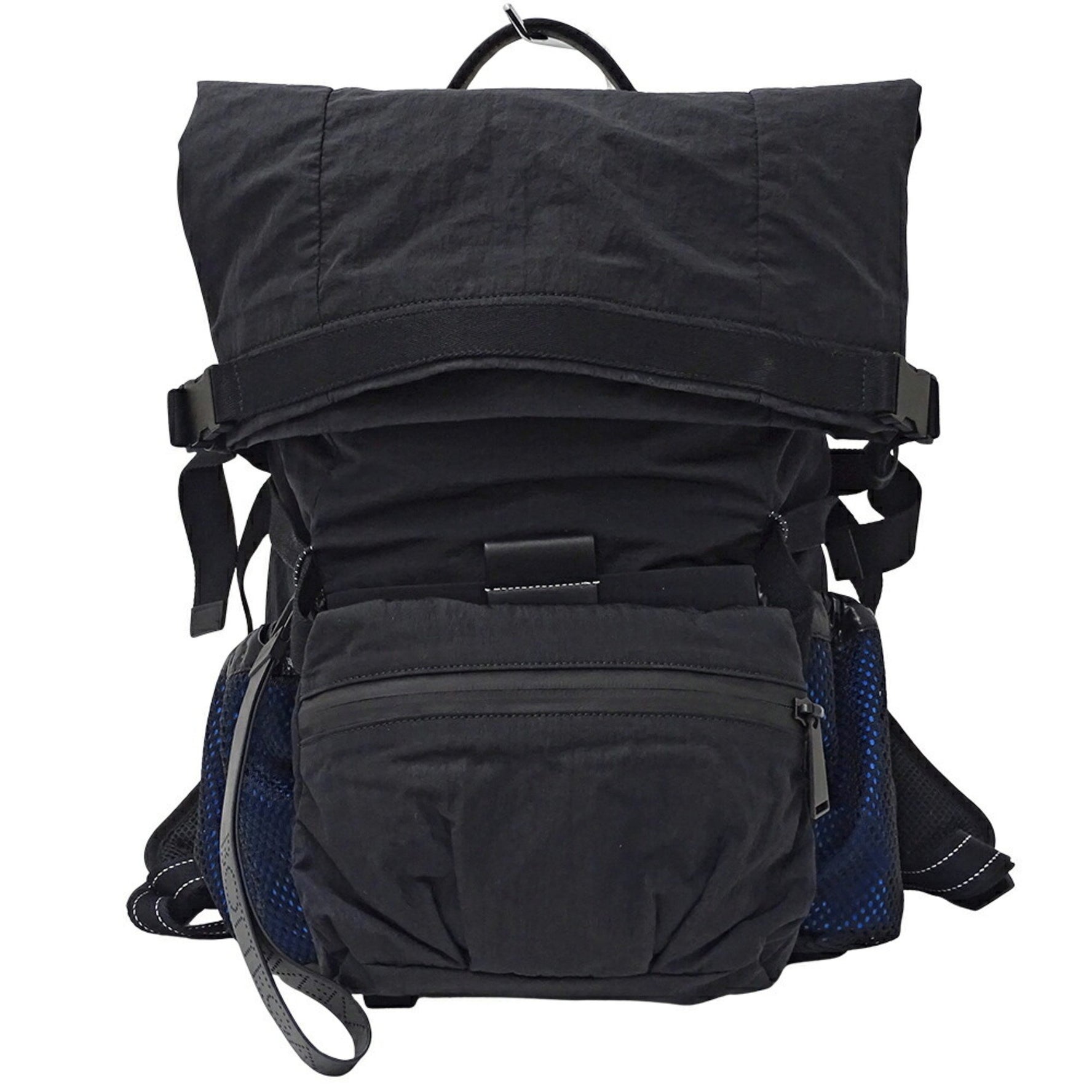Bottega Veneta bags nylon backpacks in black blue.