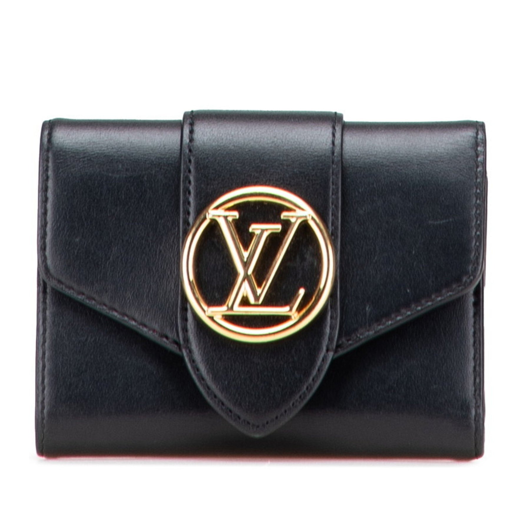 Louis Vuitton Portefeuille Pont Neuf Compact Tri-fold Wallet Leather LOUIS VUITTON