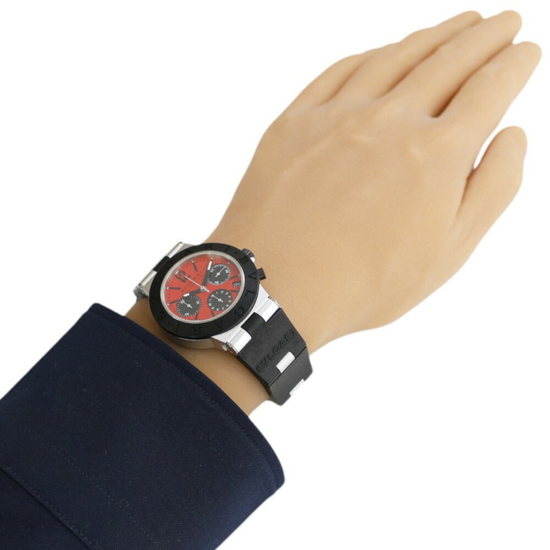 BVLGARI Aluminium Watch AC38TA Automatic Men's Overhauled