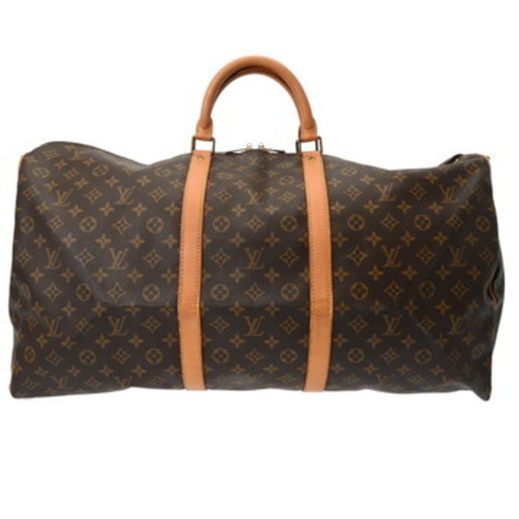 LOUIS VUITTON Monogram Keepall Bandouliere 60 Brown Canvas Boston Bag