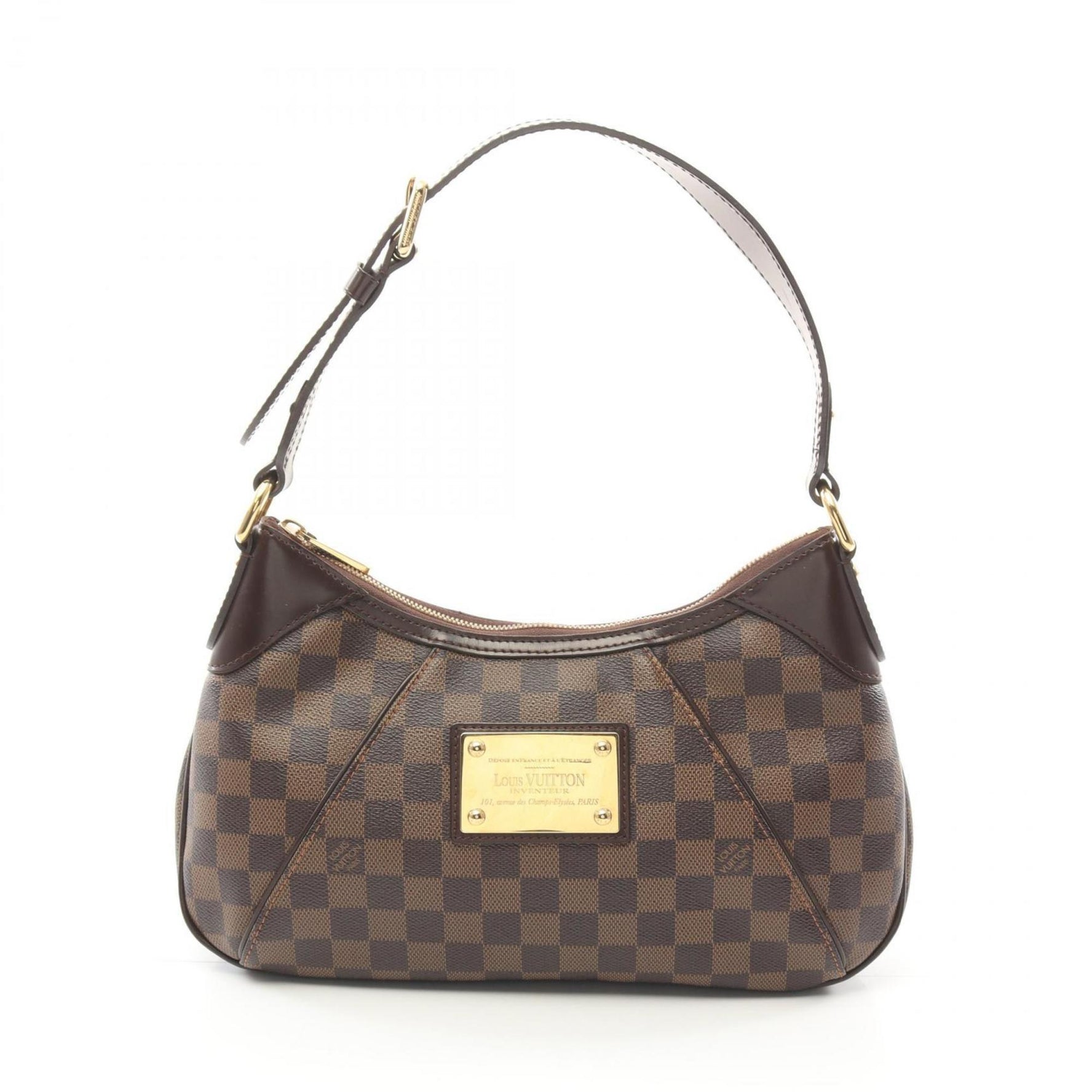 Louis Vuitton Thames PM Shoulder Bag Coated Canvas Leather Damier