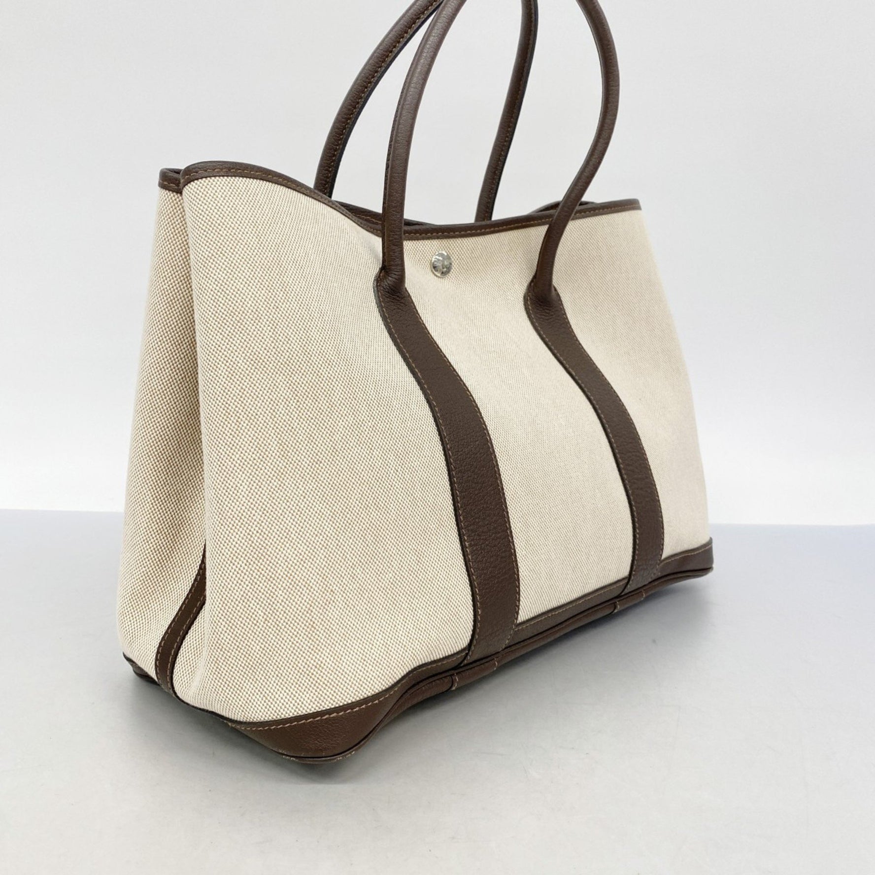 Hermes Hermès Garden PM Tote Bag in Toile H Brown and Beige, with a P Stamp