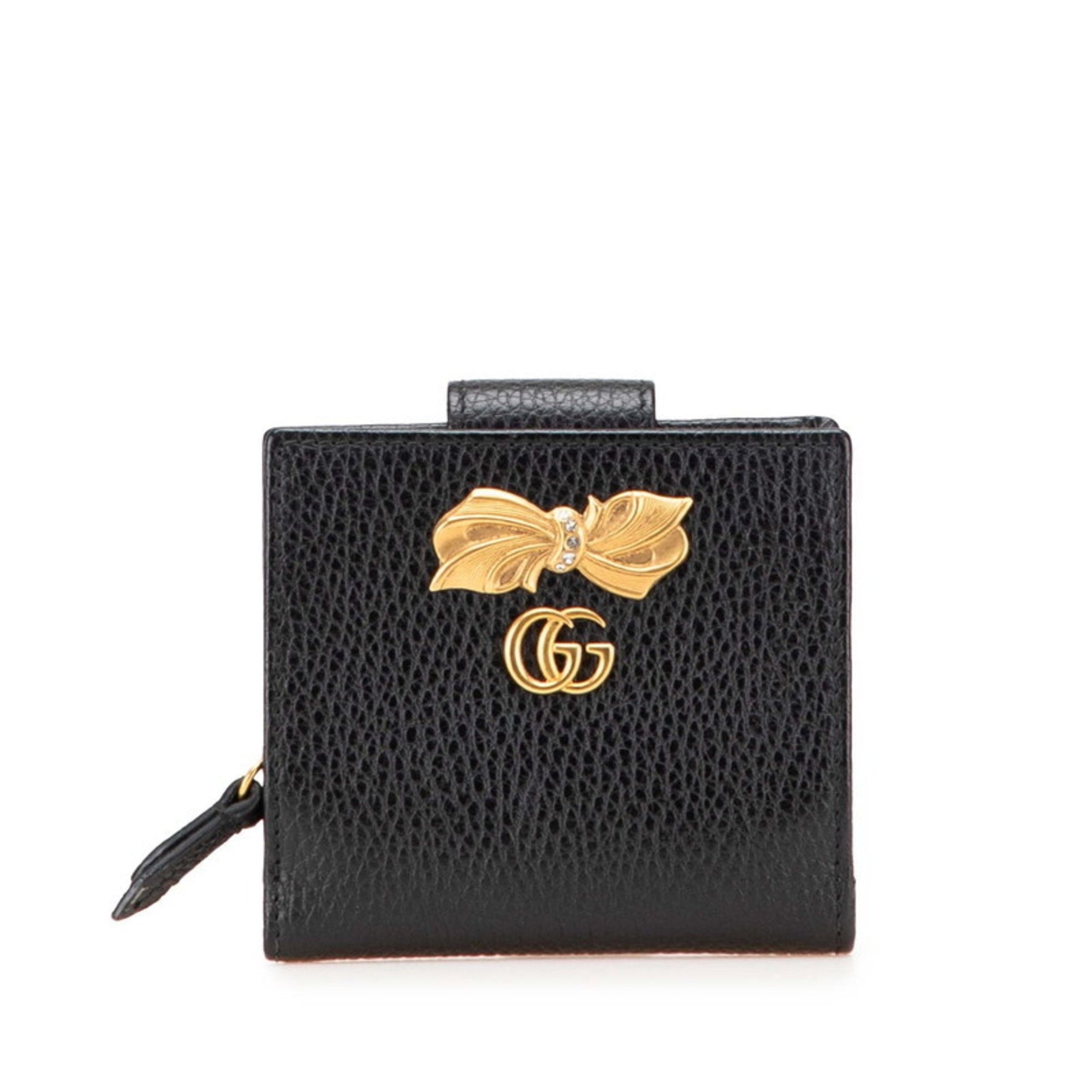 Gucci GG Marmont Bow Bifold Wallet Leather